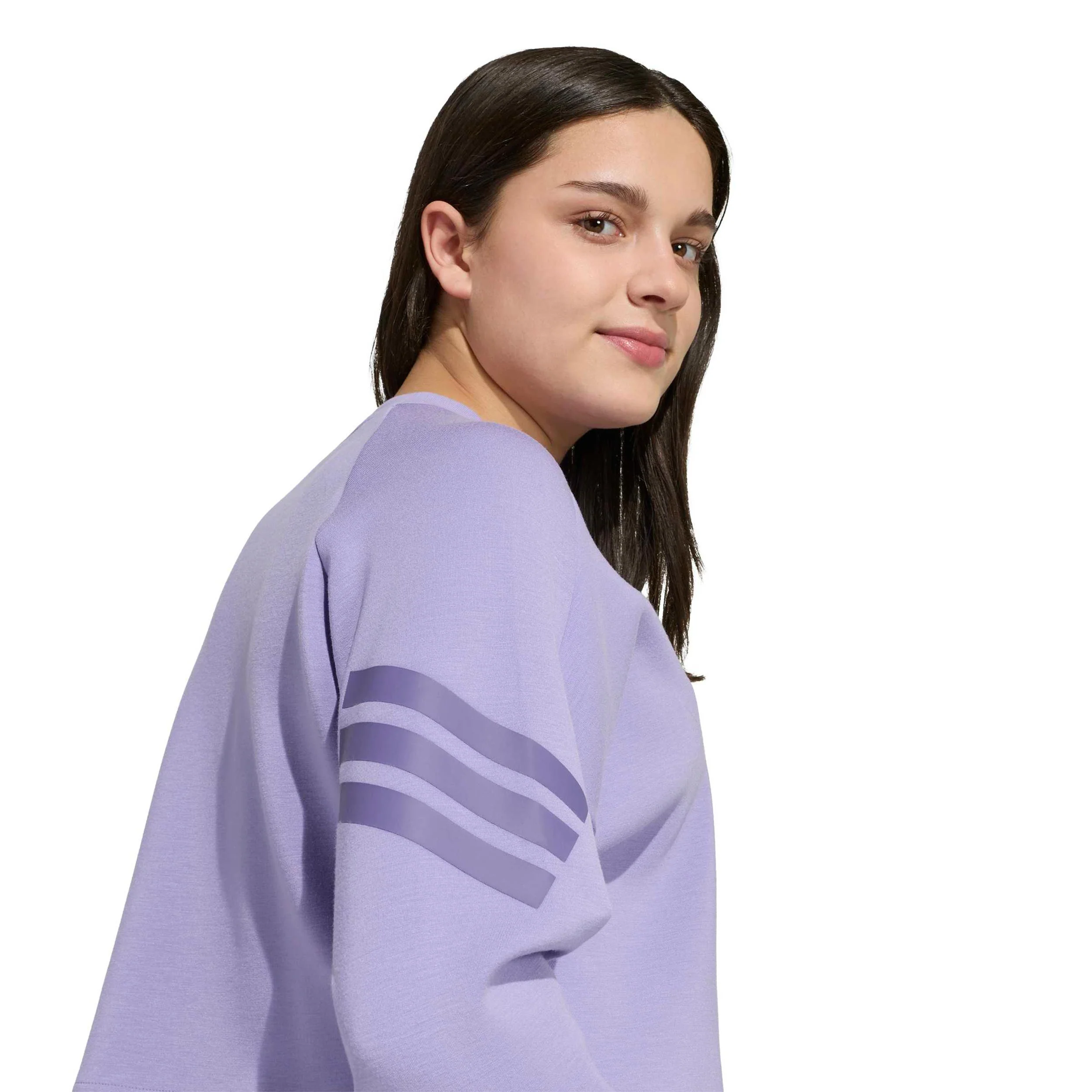 3Stripes Crew Crop Sweat-shirt Enfants - lilas - Image 5