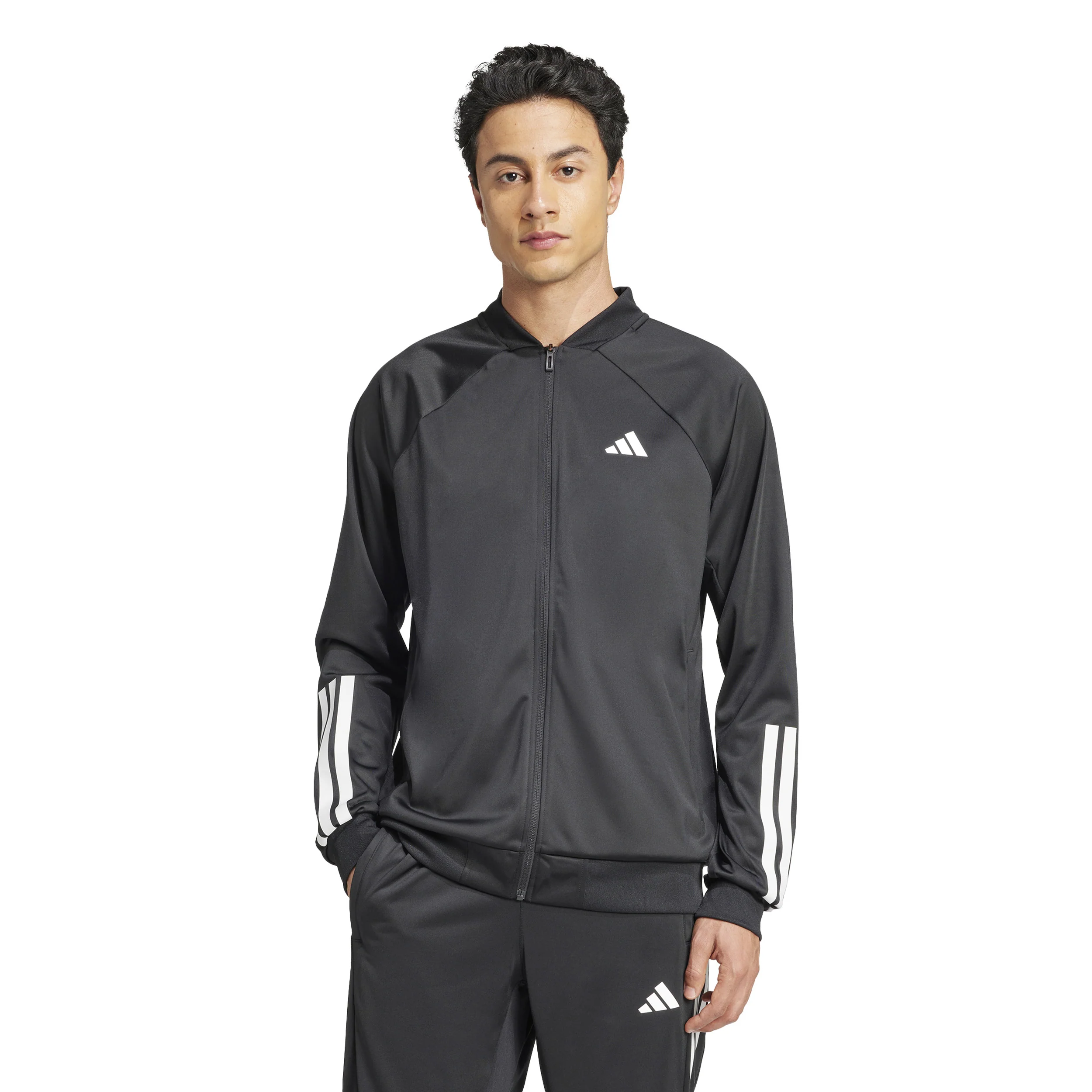 3Stripes Knit Veste de survêtement Hommes - noir, blanc - Image 2