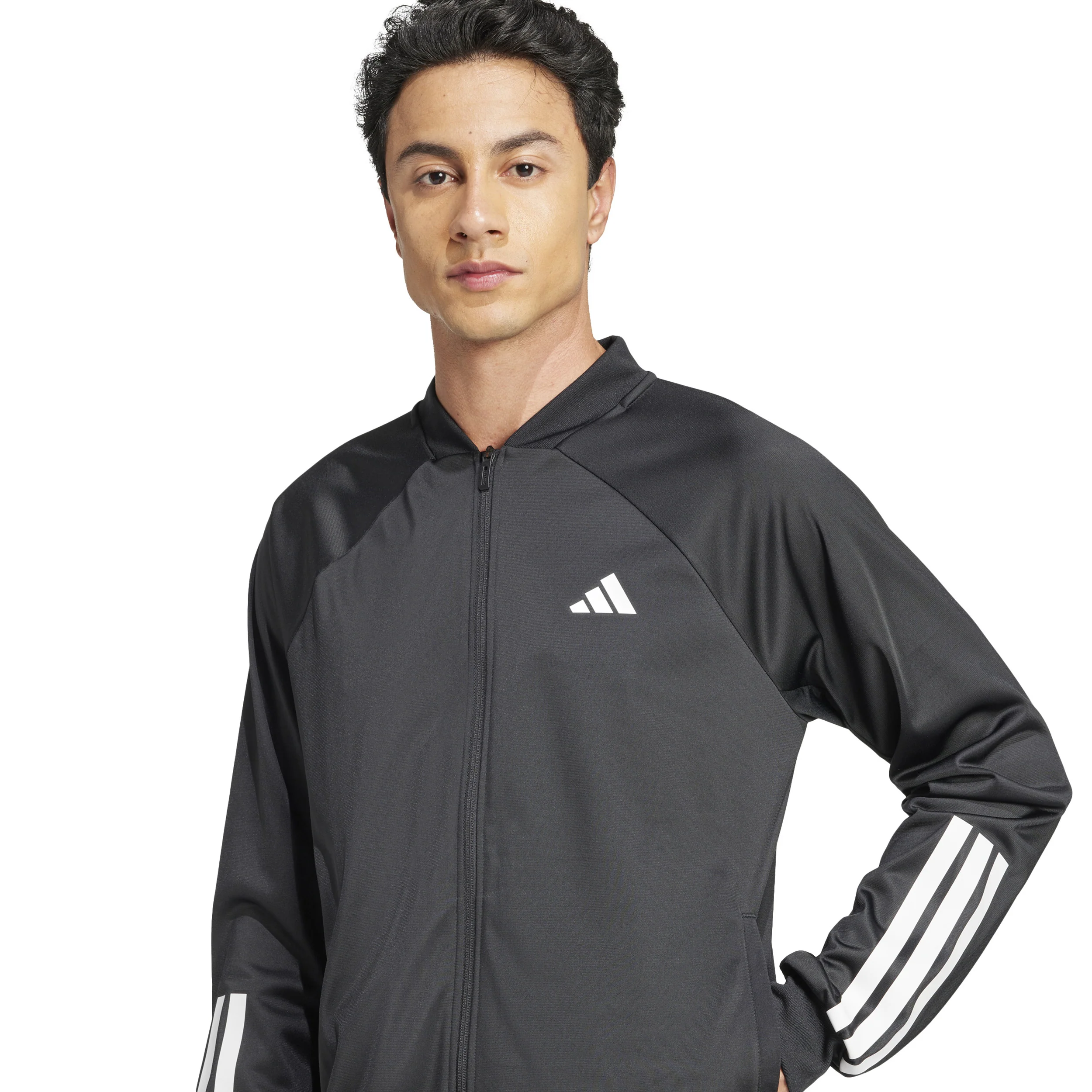 3Stripes Knit Veste de survêtement Hommes - noir, blanc - Image 5