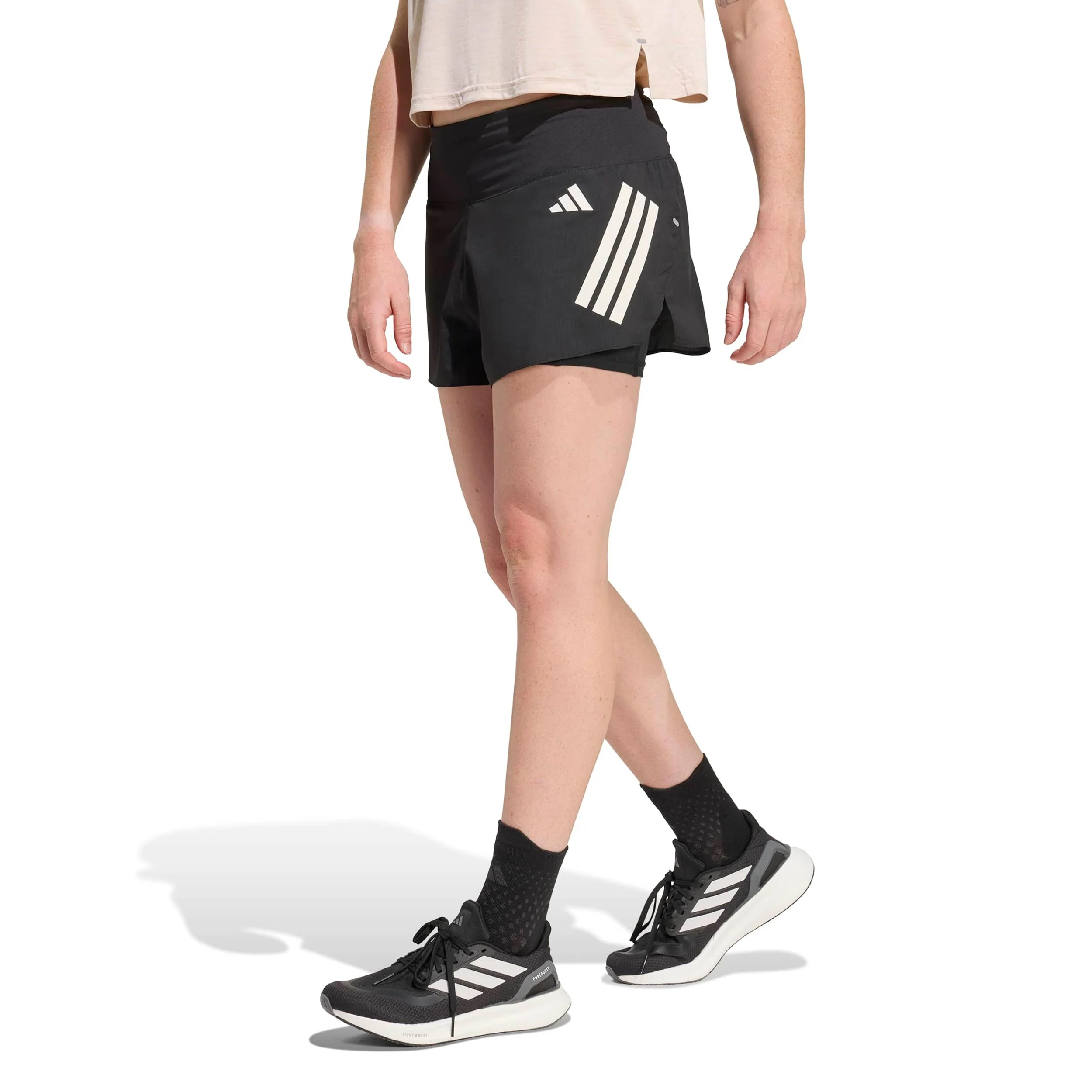 adi365 2in1 Short de running Femmes-noir