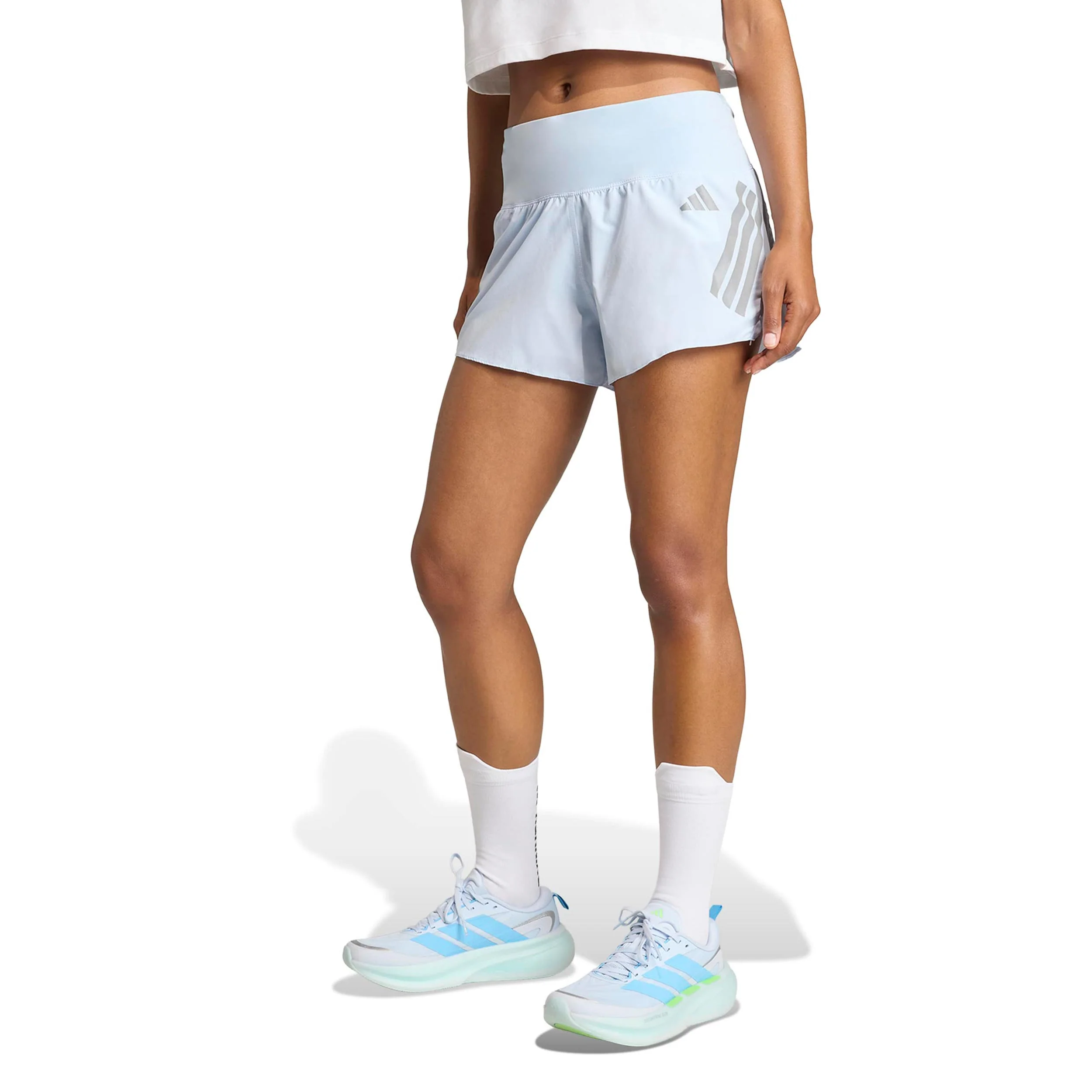 adi365 4in Short de running Femmes-bleu gris