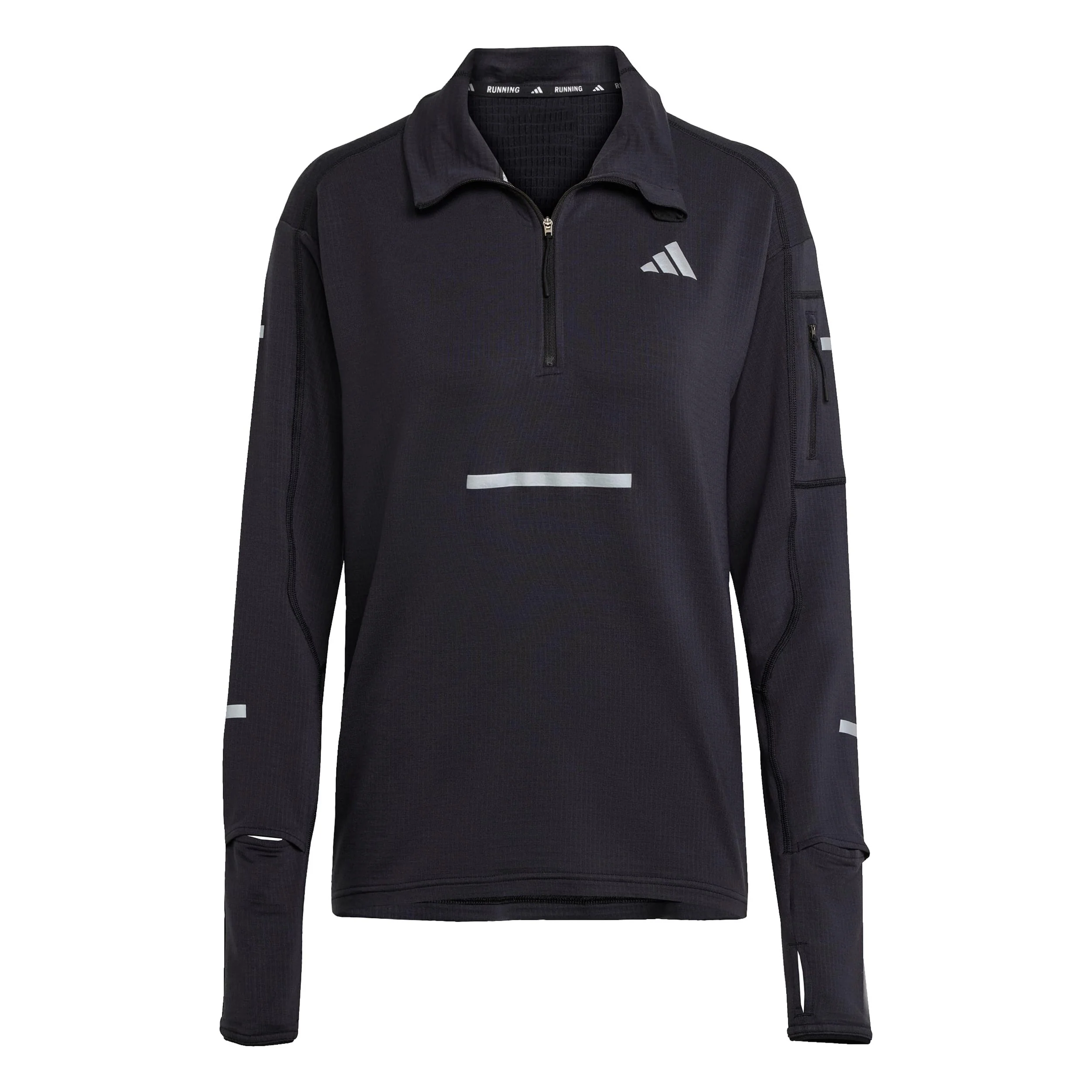 adi365 Warm Half-Zip Maillot de course Femmes-noir