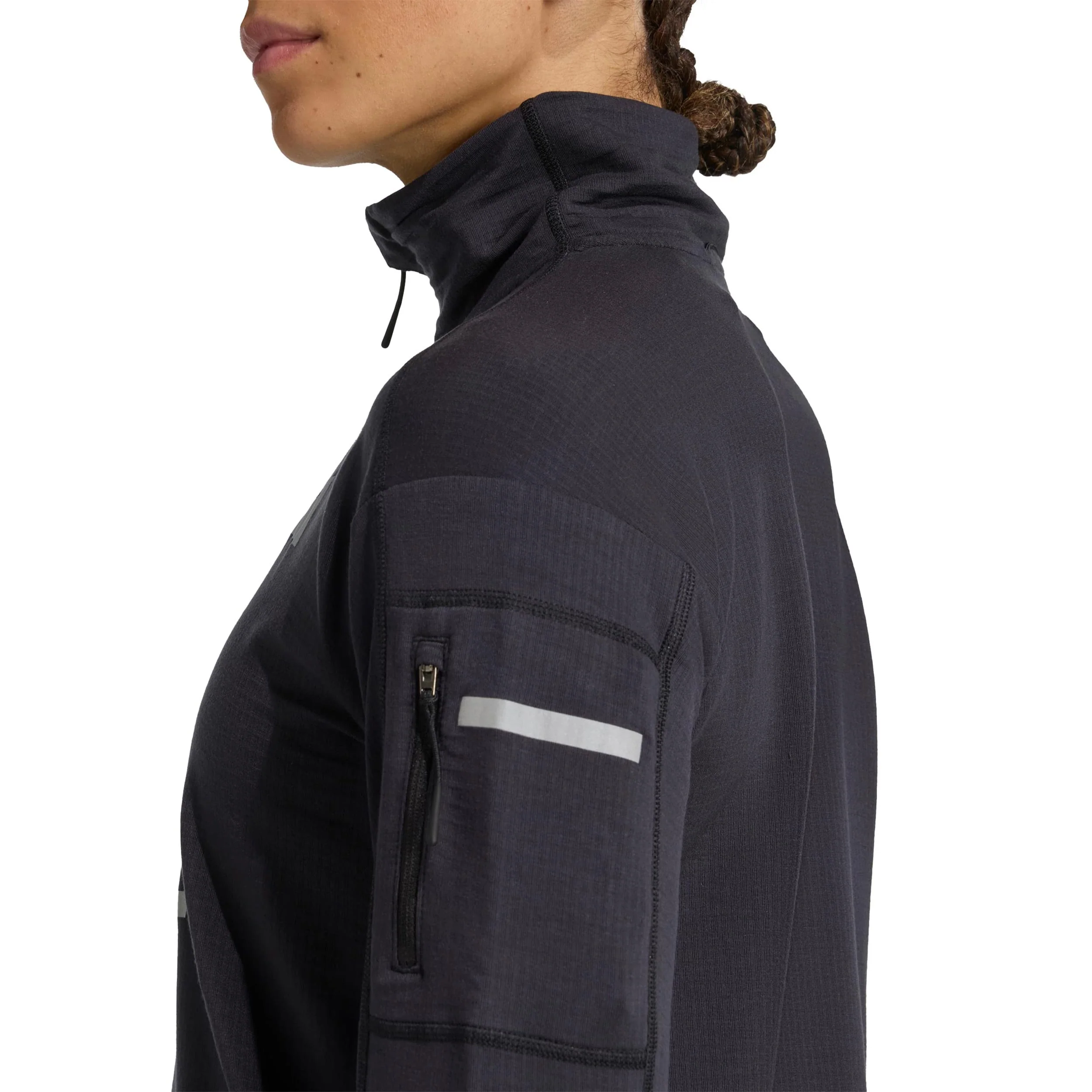 adi365 Warm Half-Zip Maillot de course Femmes-noir - Image 5