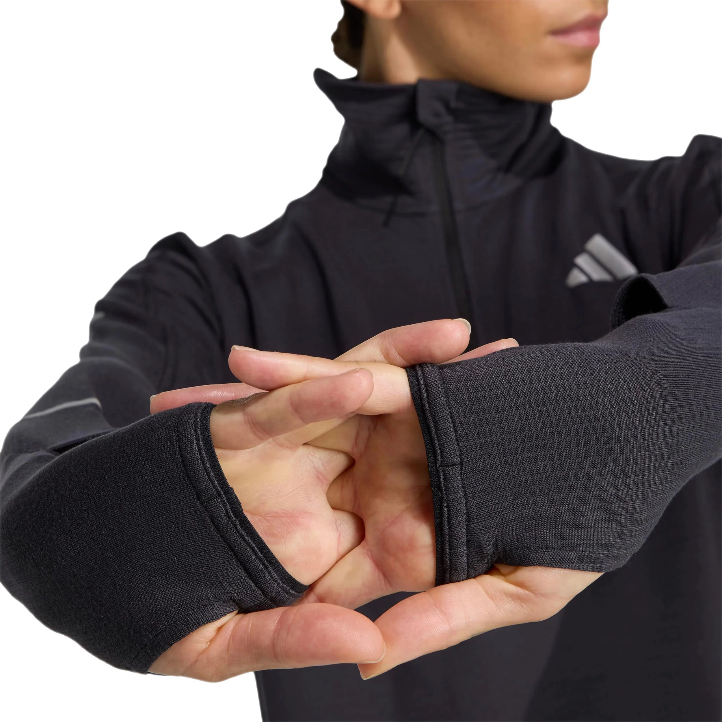 adi365 Warm Half-Zip Maillot de course Femmes-noir - Image 6
