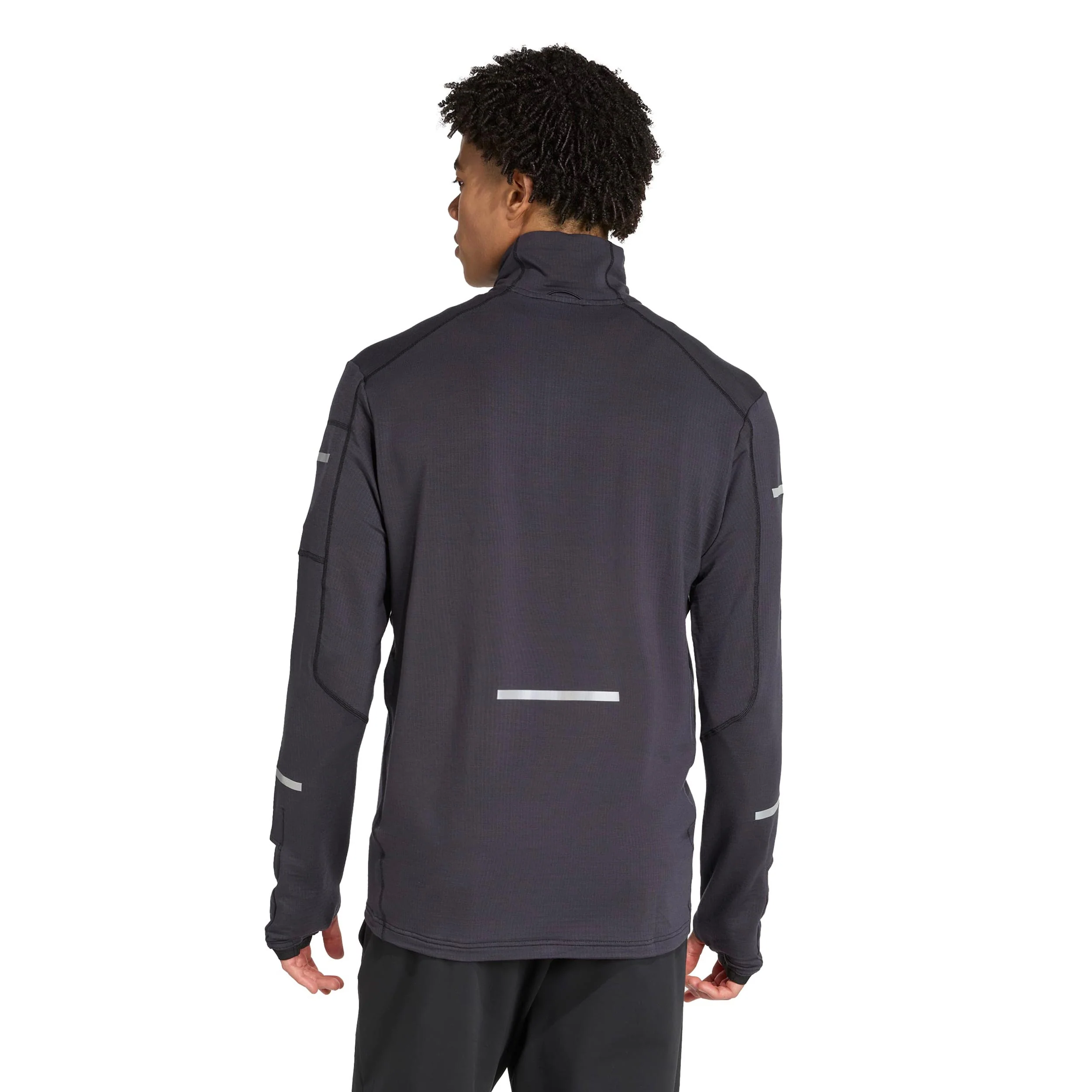adi365 Warm Half-Zip Maillot de course Hommes-noir - Image 3