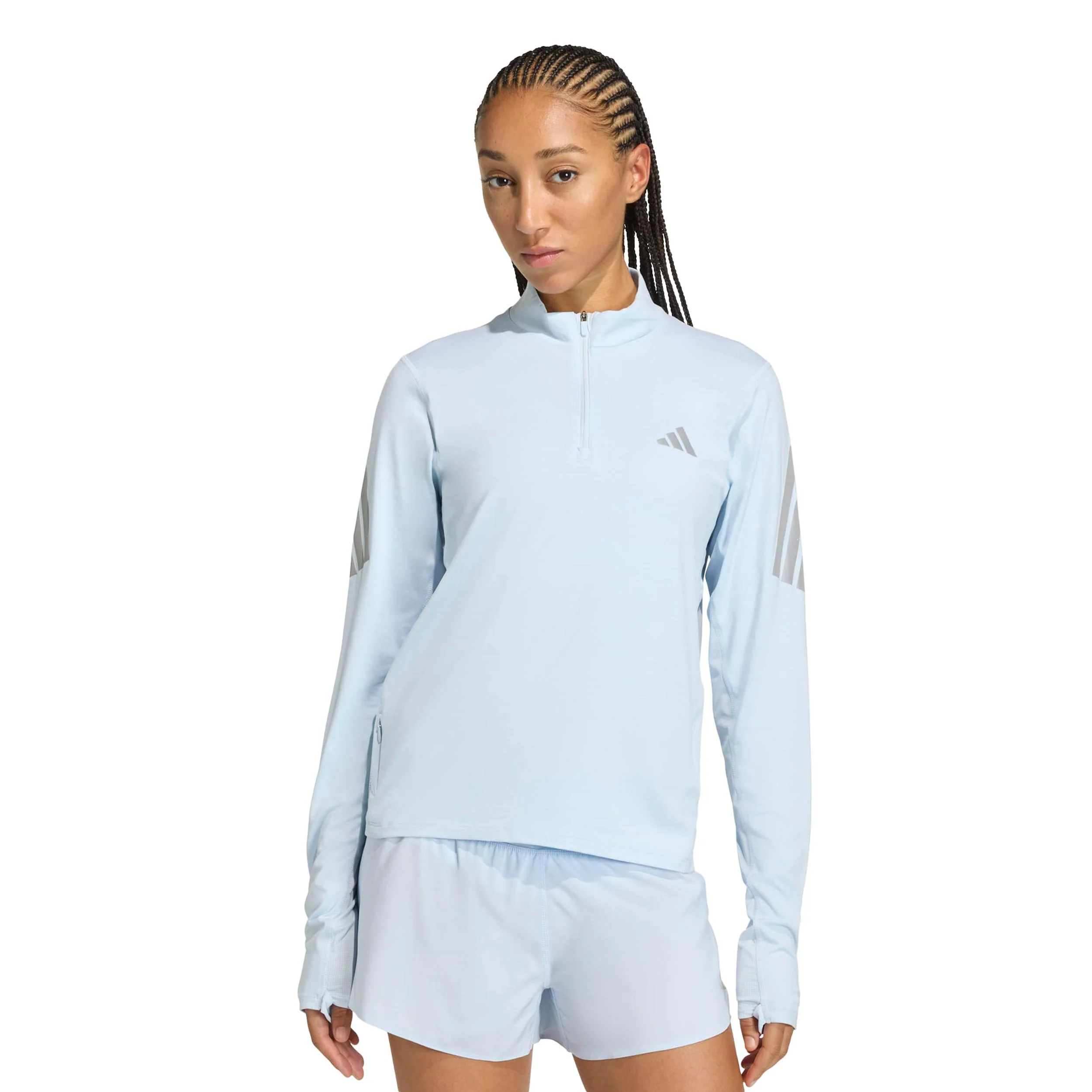adi365 Zip Maillot de course Femmes-bleu gris - Image 2