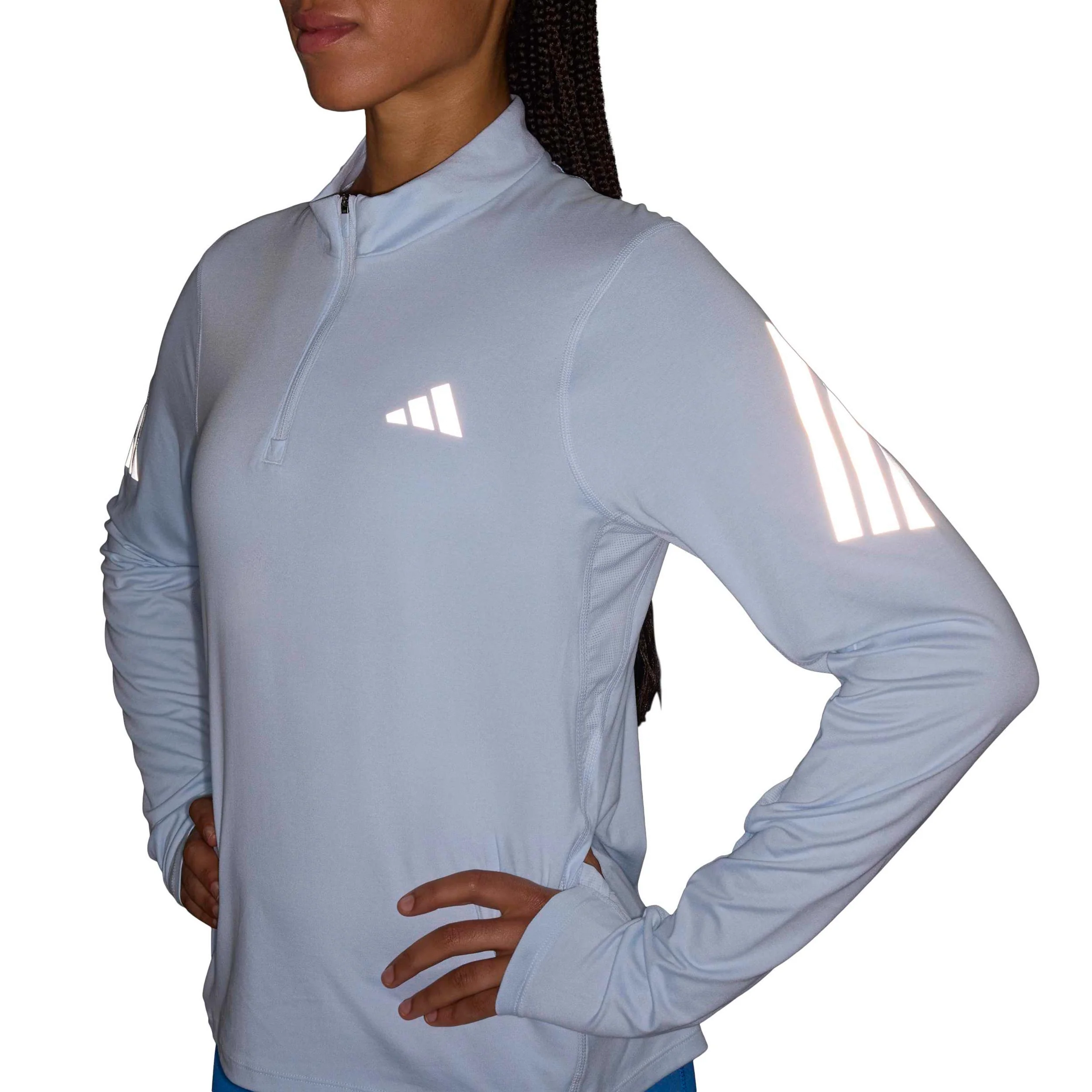 adi365 Zip Maillot de course Femmes-bleu gris - Image 7