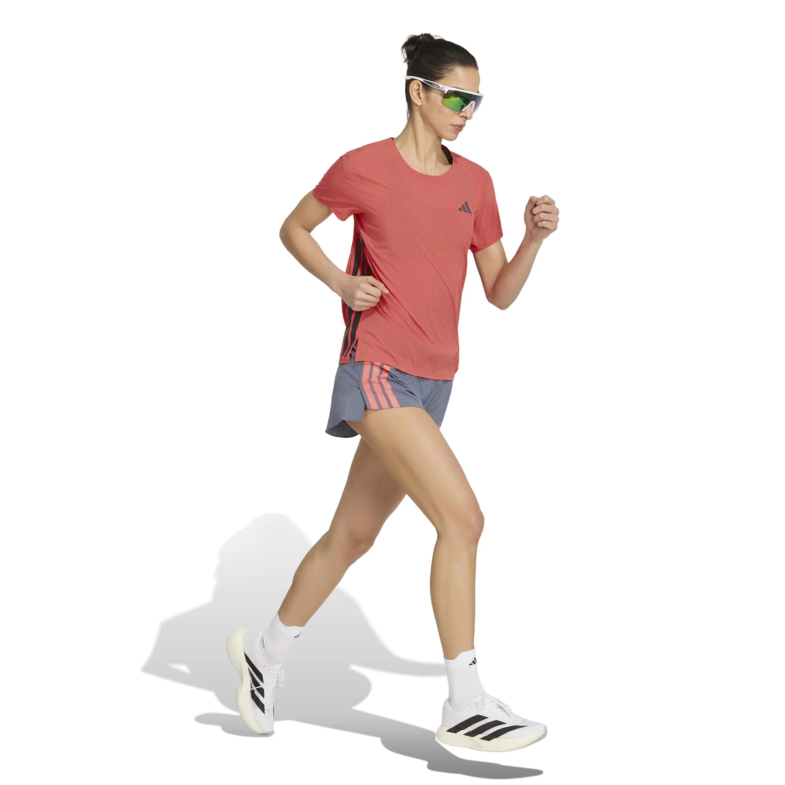 adizero Gel 2in Short de running Femmes - gris, corail - Image 4