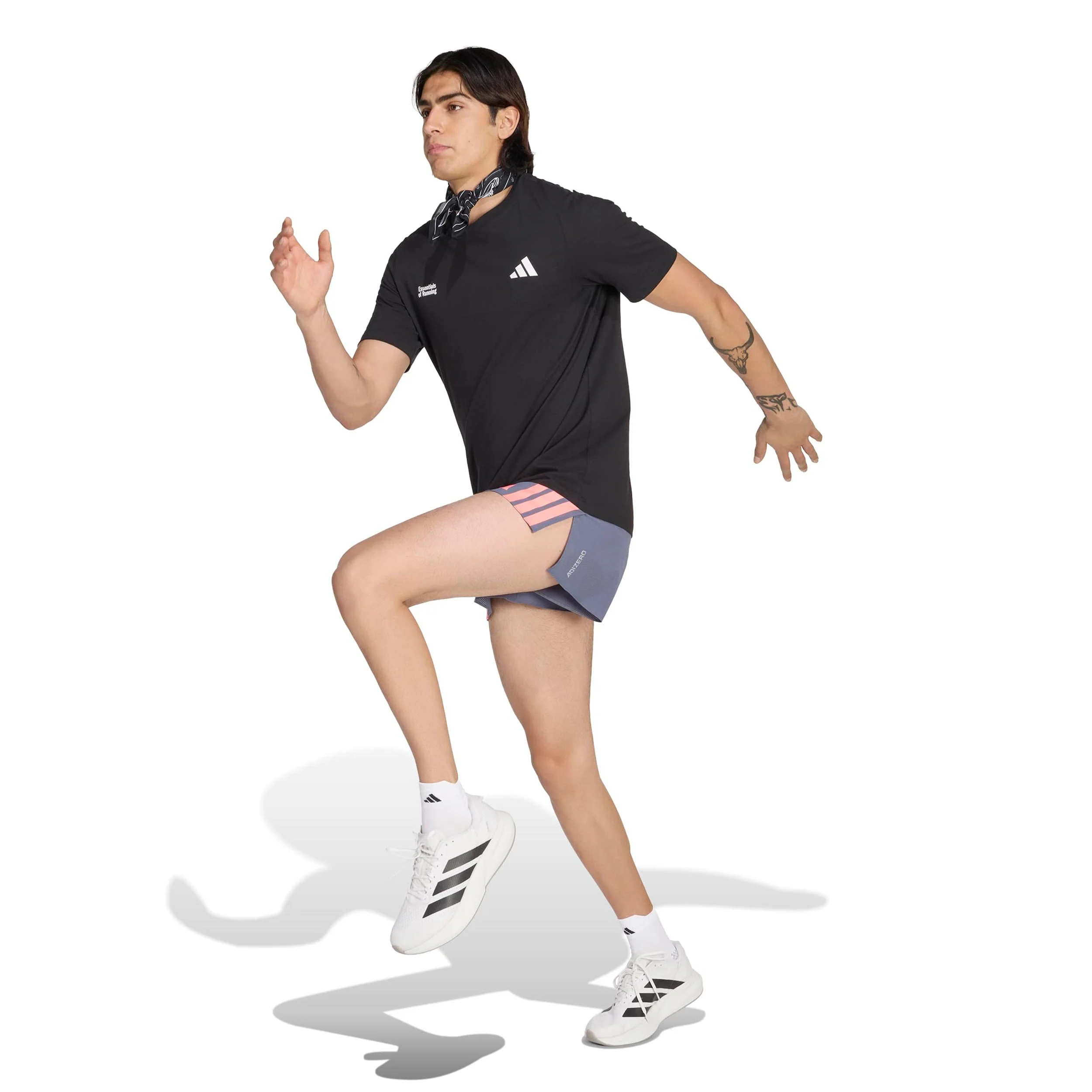adizero Gel 3in Short de running Hommes - gris, corail - Image 4