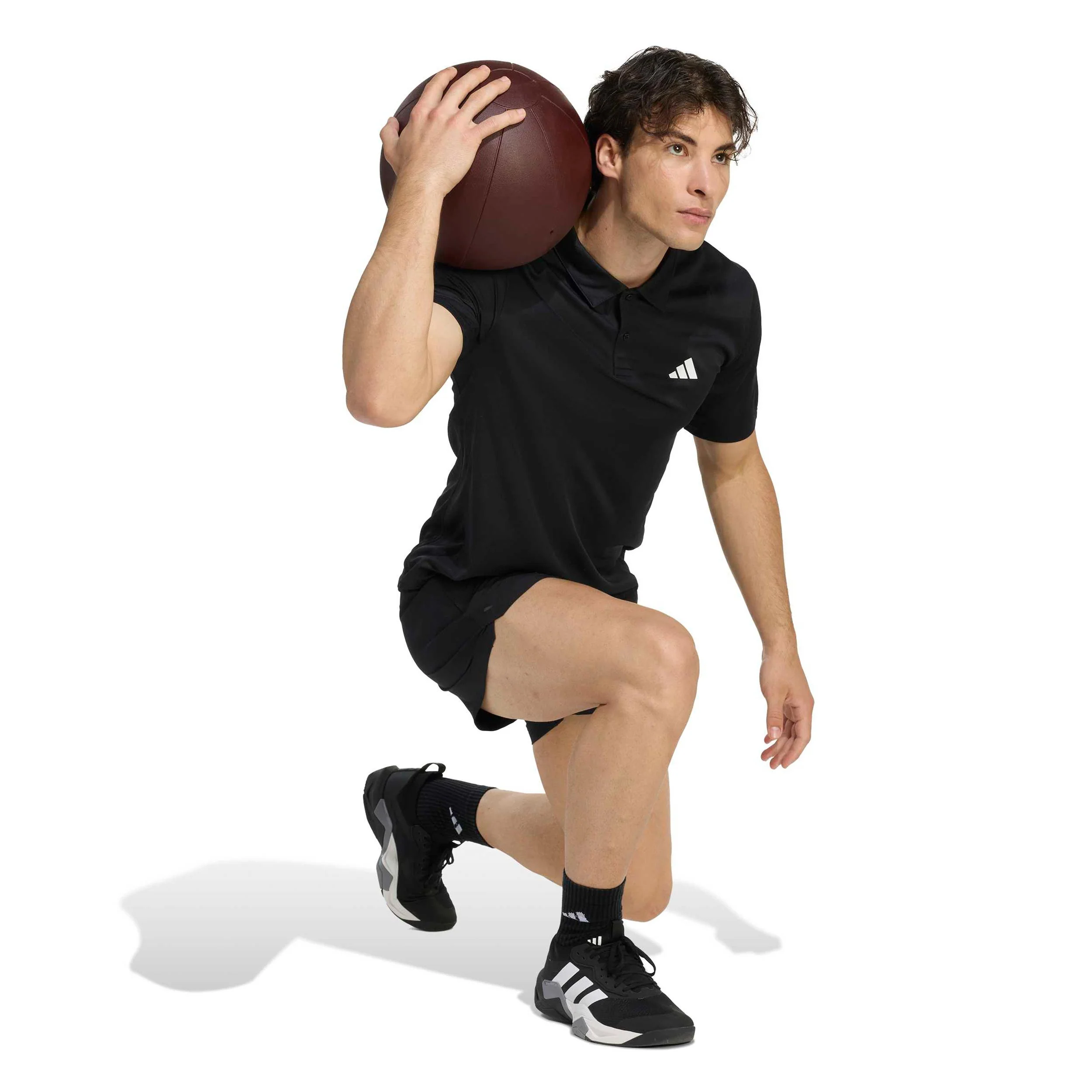 Basic Polo Hommes-noir - Image 4
