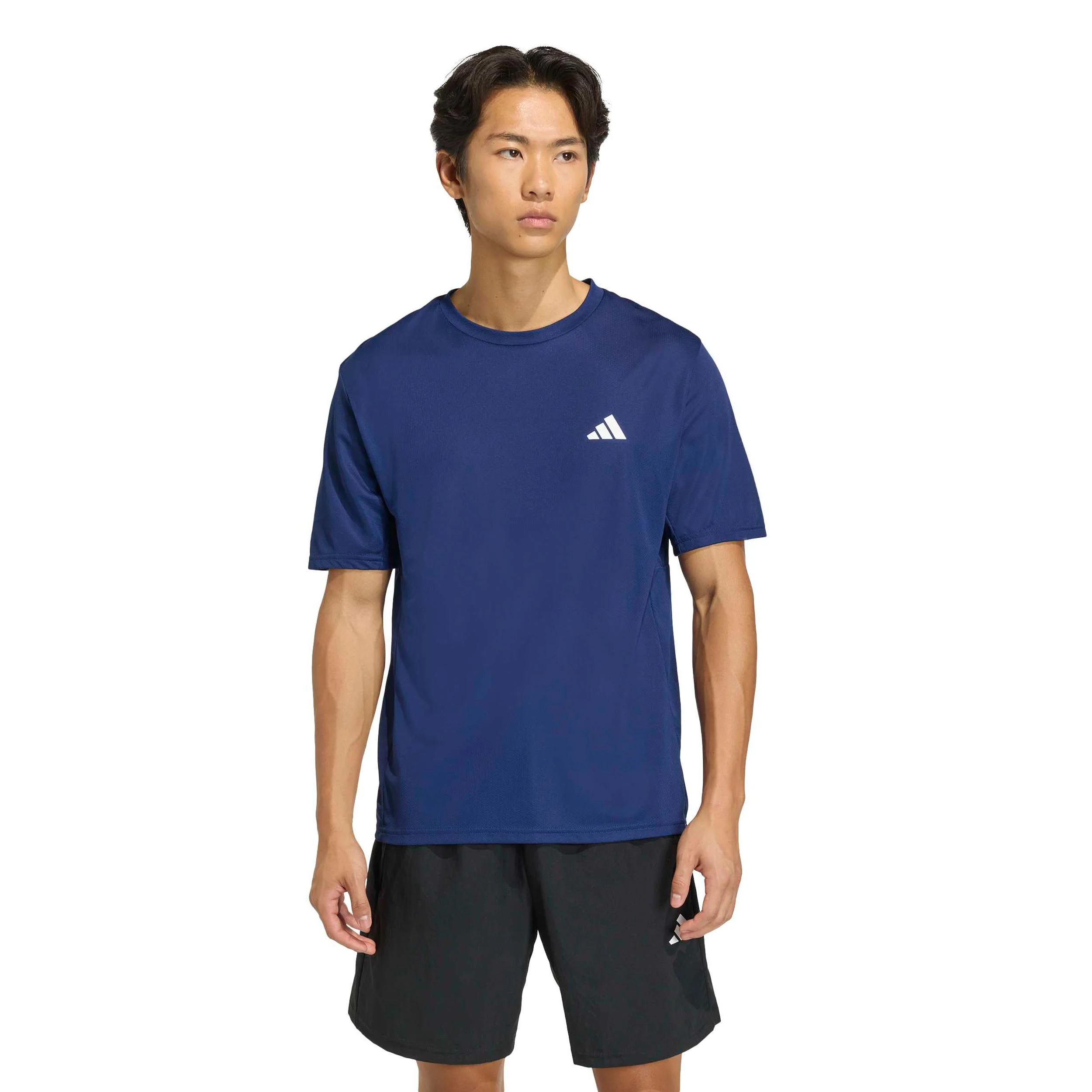 Basic T-shirt Hommes-bleu foncé - Image 2