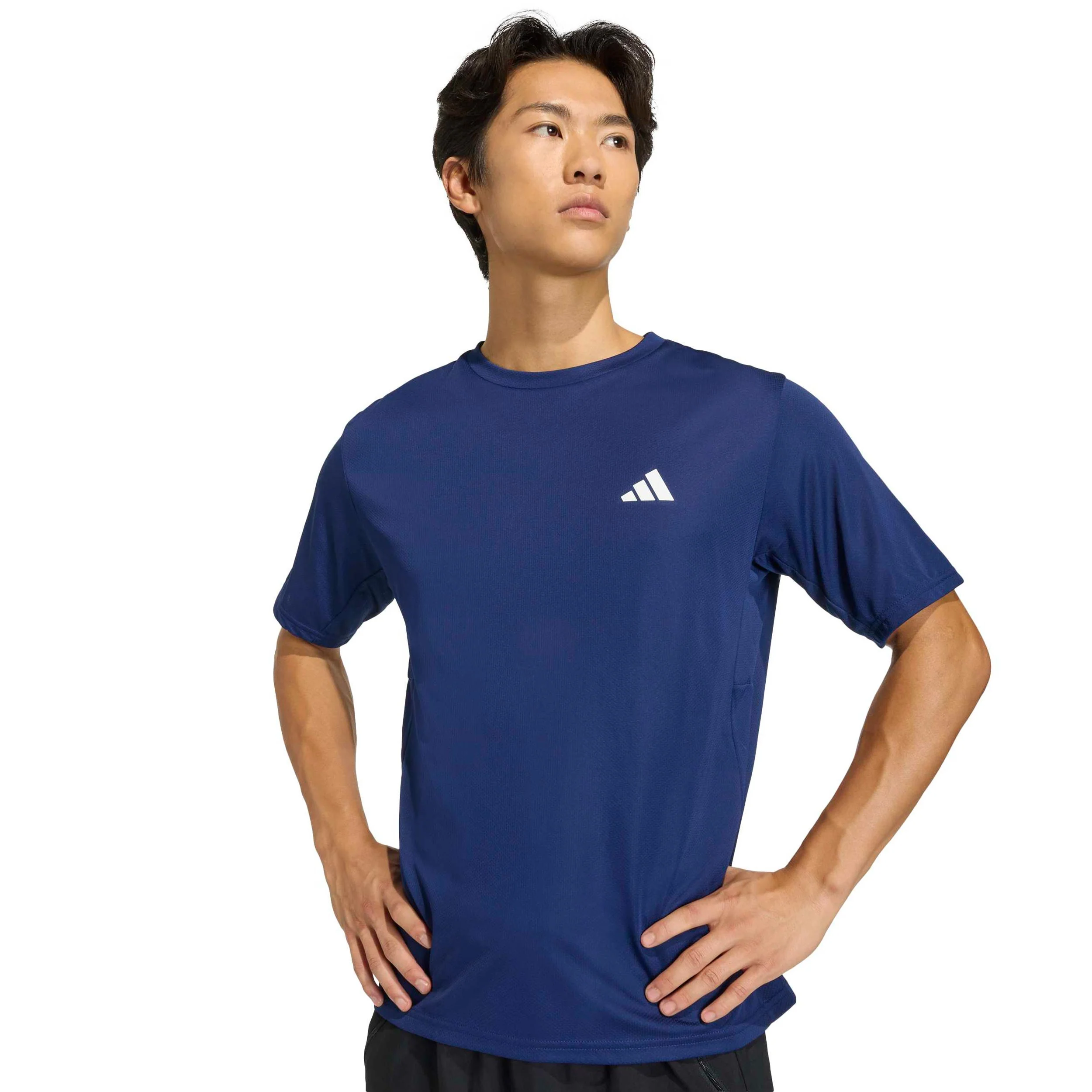 Basic T-shirt Hommes-bleu foncé - Image 5
