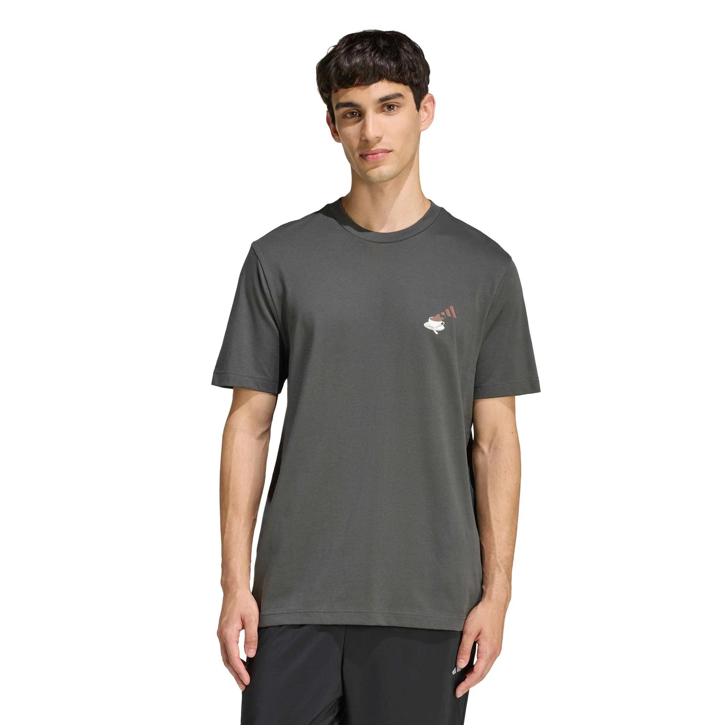 Cheesecake Graphic T-shirt Hommes - gris foncé, blanc - Image 2
