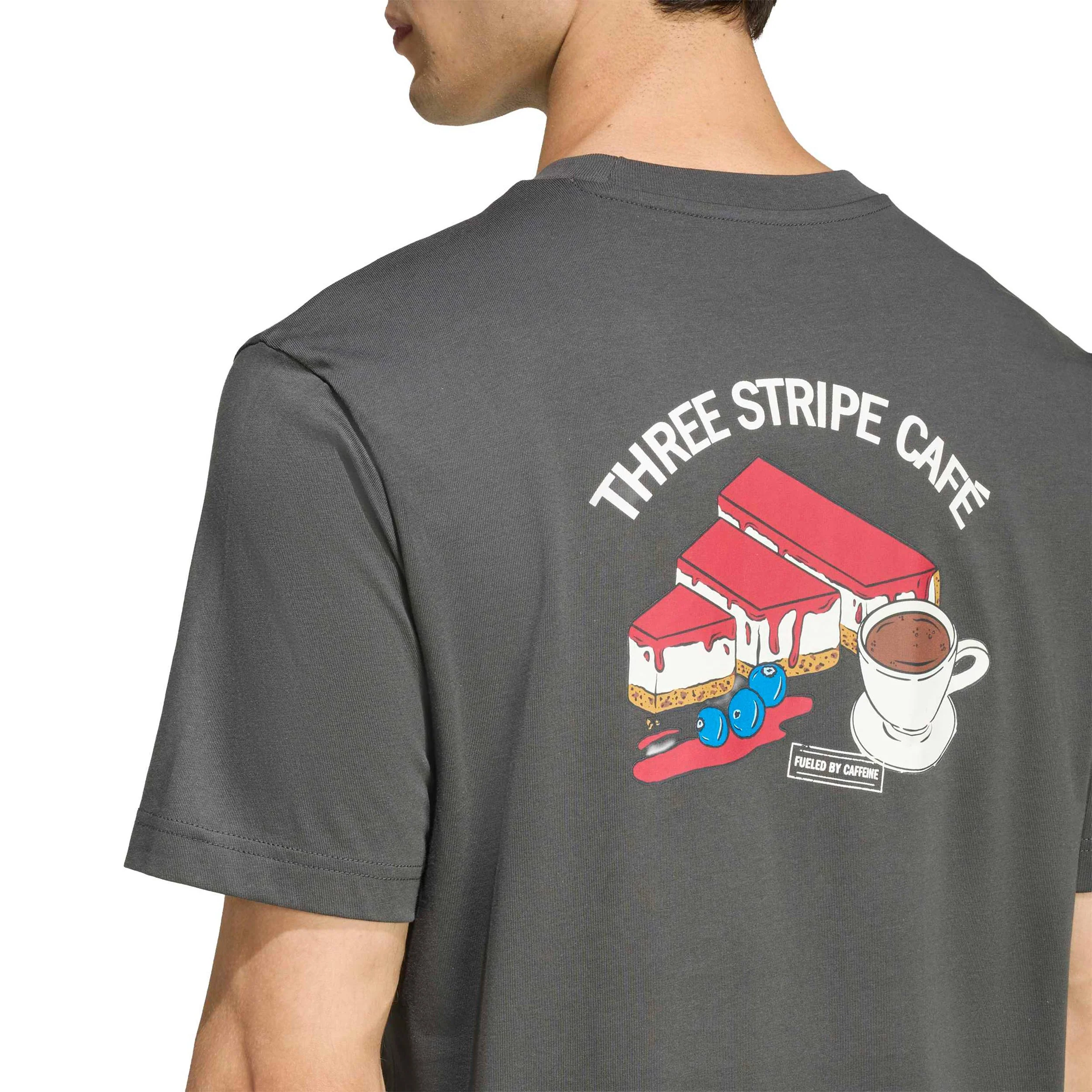 Cheesecake Graphic T-shirt Hommes - gris foncé, blanc - Image 6