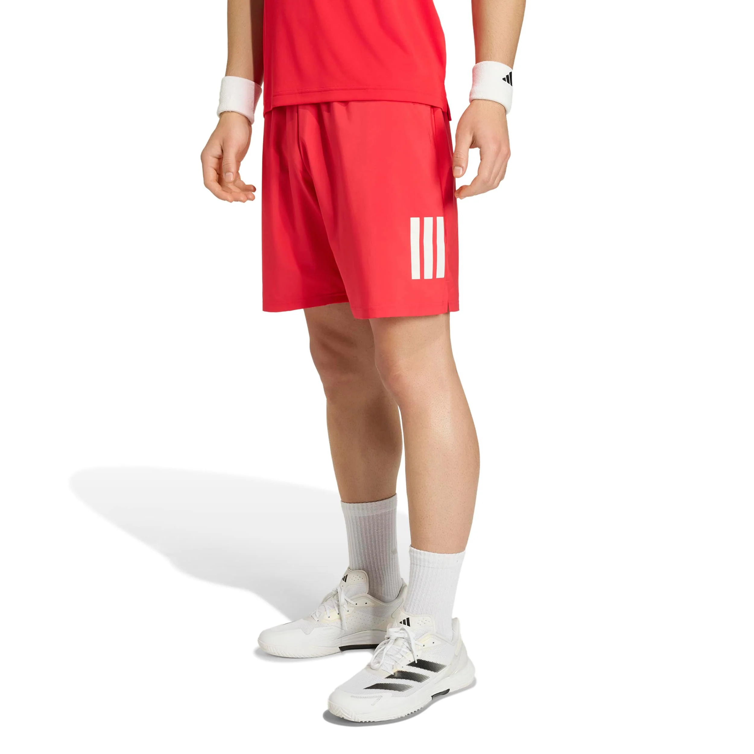 Club 3Stripes 9Inch Shorts Hommes - rouge, blanc