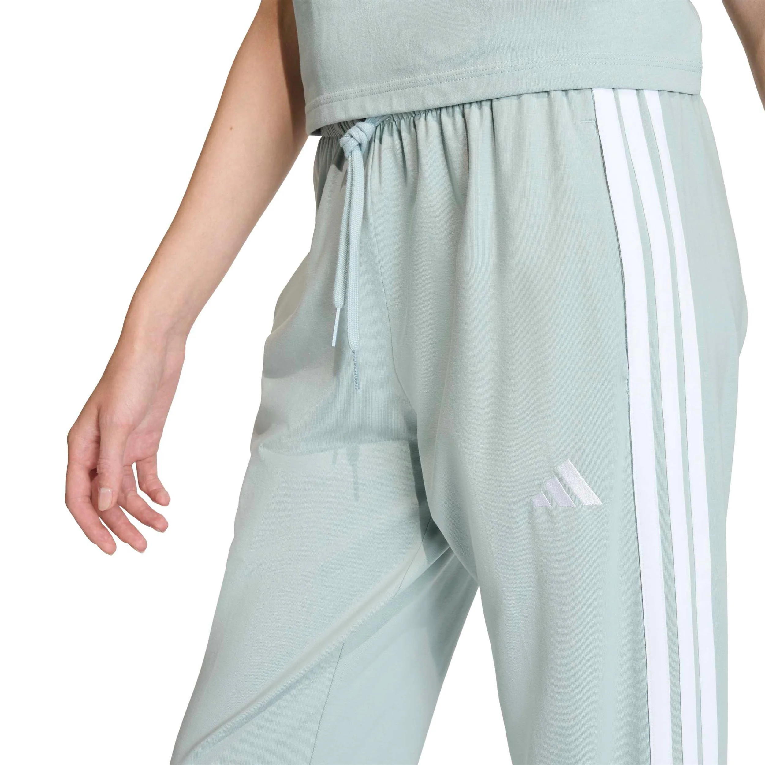 Essentials 3Stripes Pantalon survêtement Femmes - sauge, blanc - Image 5