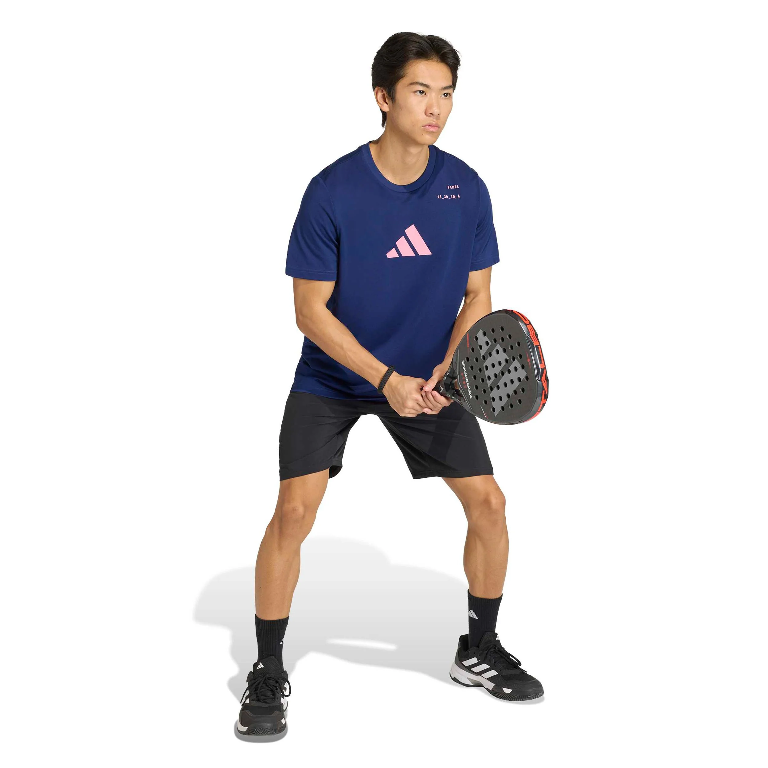 Padel Category Graphic T-shirt Hommes - bleu foncé, rose - Image 4