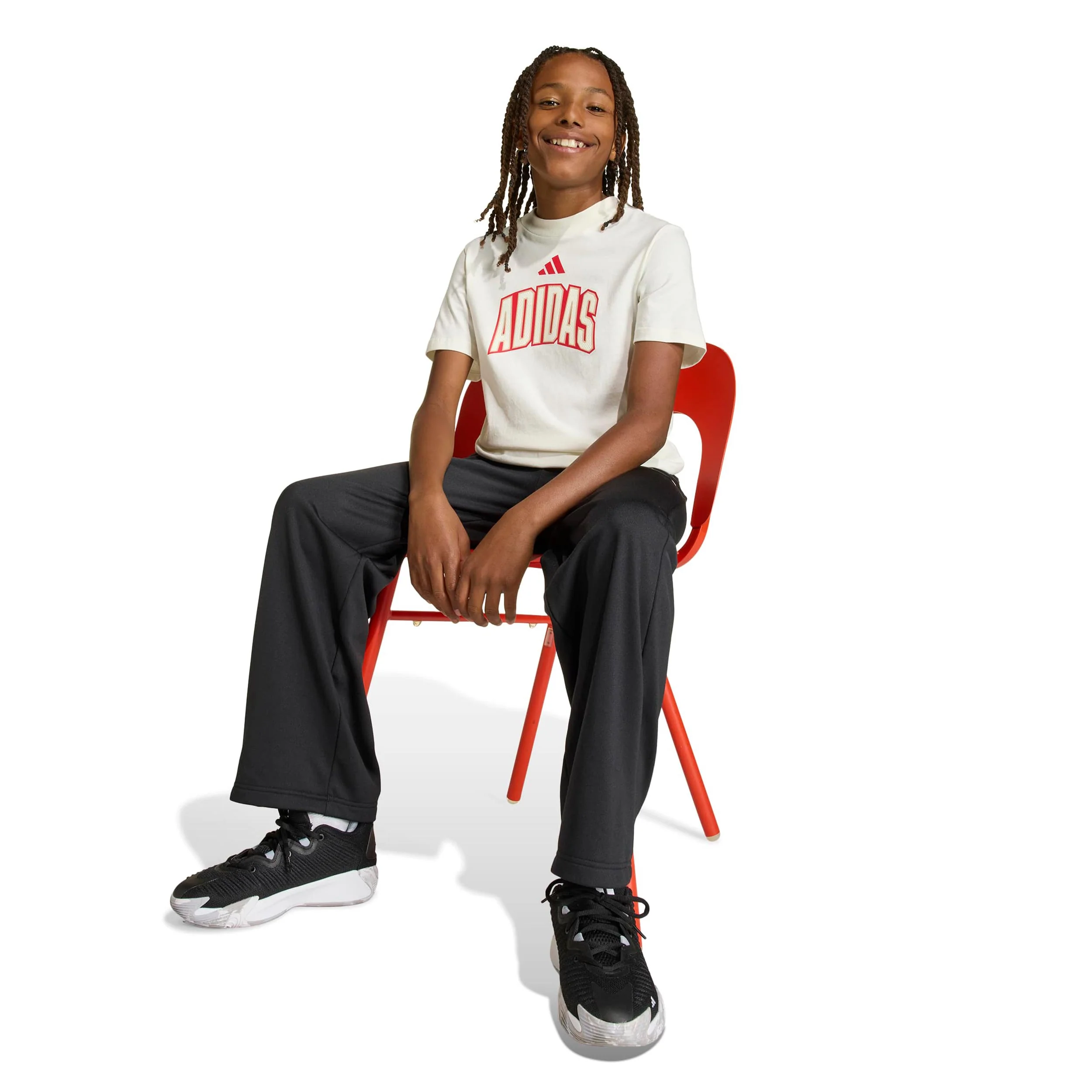 Stadium Lettering T-shirt Enfants - blanc cassé, rouge - Image 4