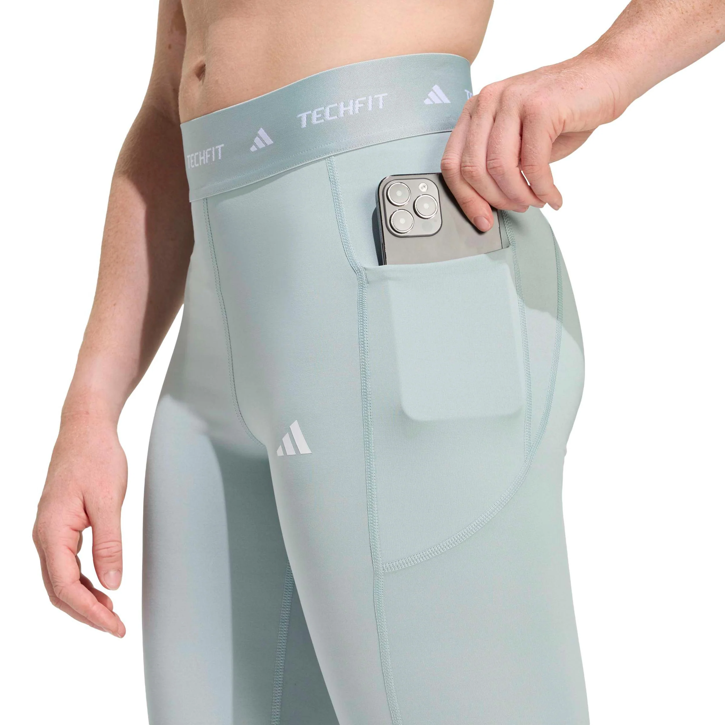 TECHFIT Stash Pocket Collant tight Femmes-sauge - Image 5