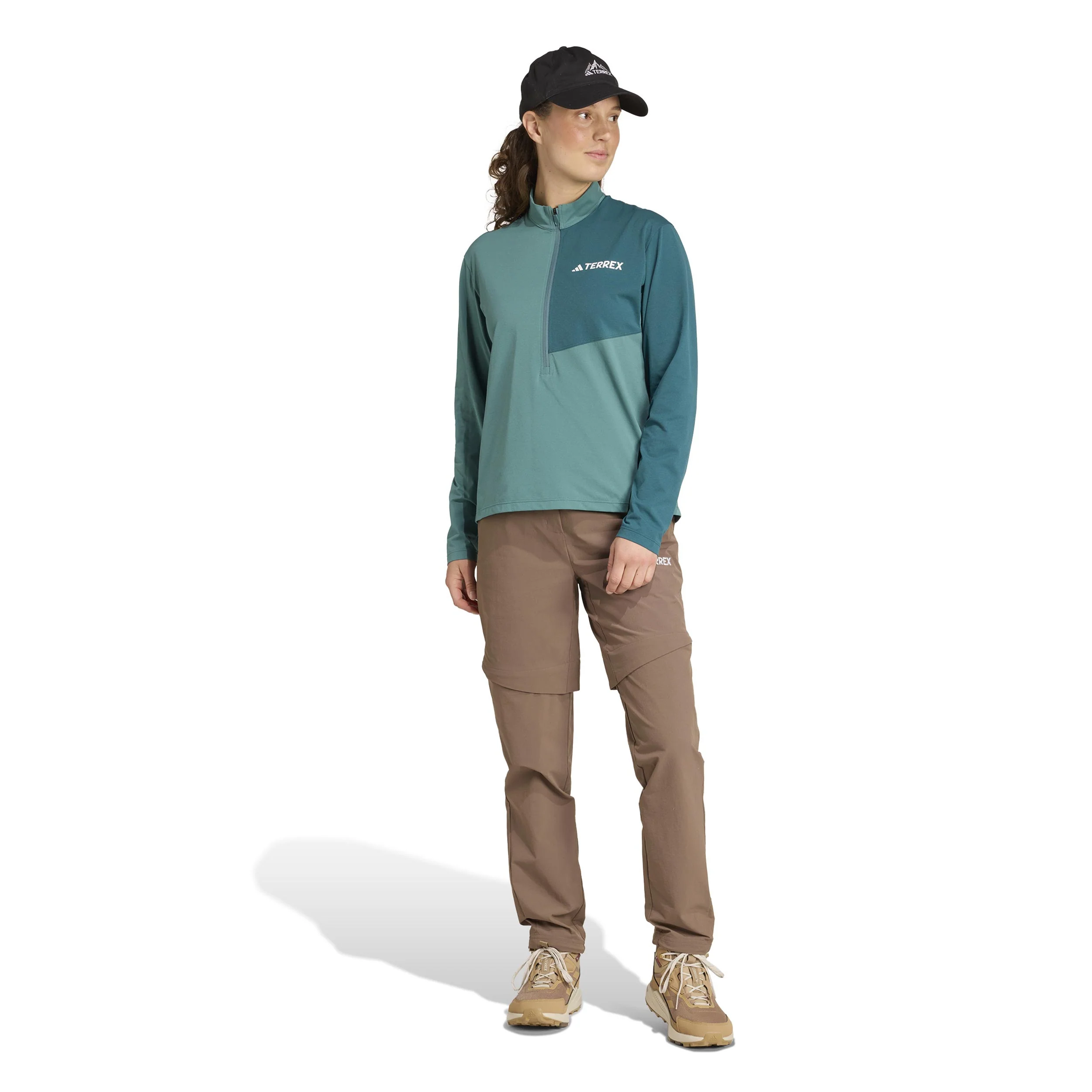 Terrex MT Half-Zip Maillot De Course Femmes-Vert Foncé,Vert - Image 7