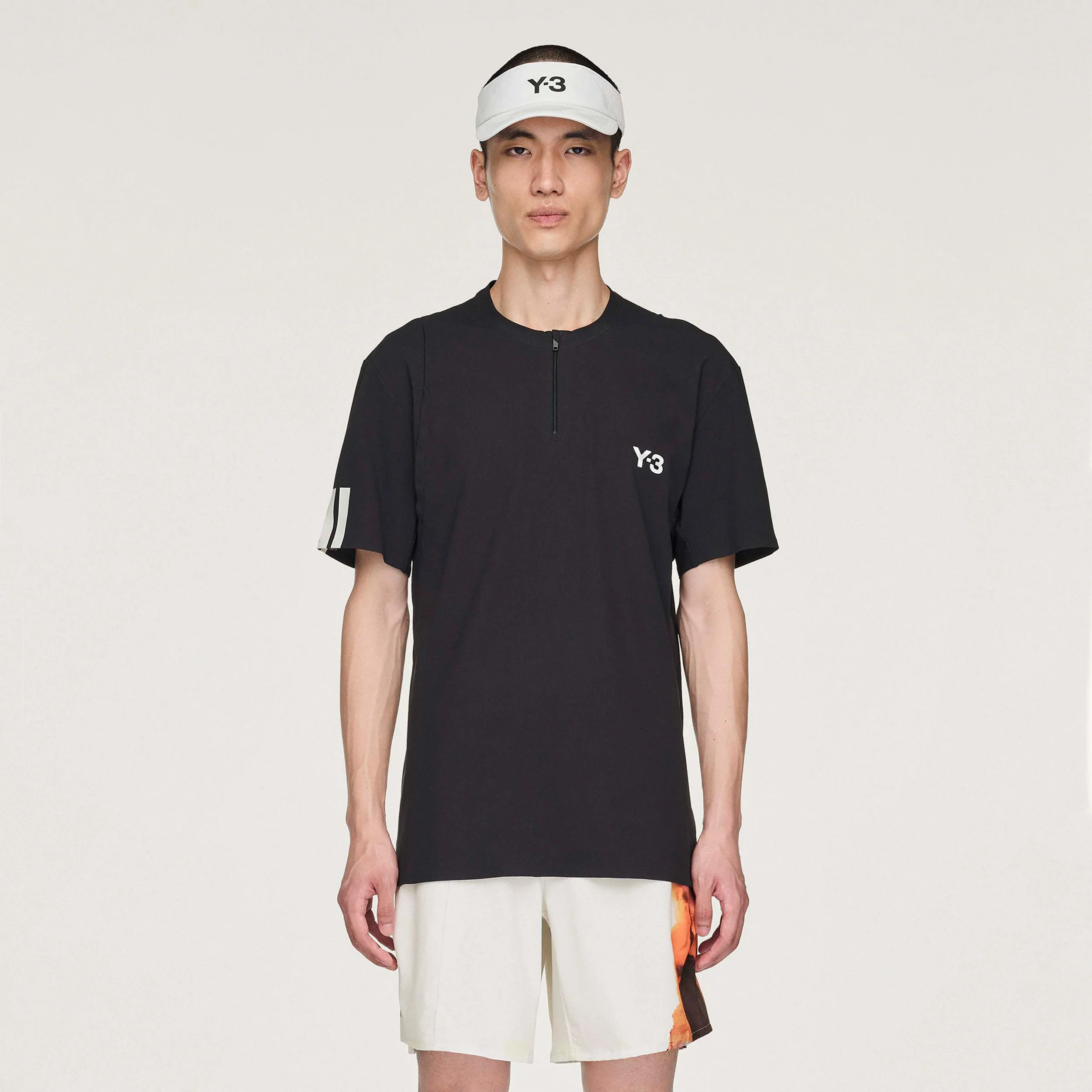 Y-3 Zip Polo Hommes-Noir