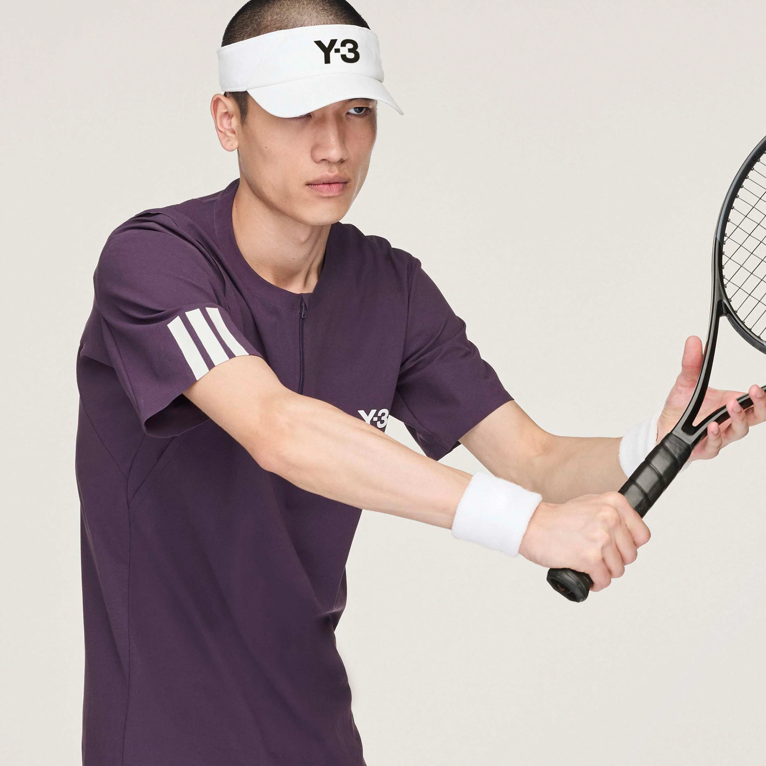 Y-3 Zip Polo Hommes-Violet - Image 5
