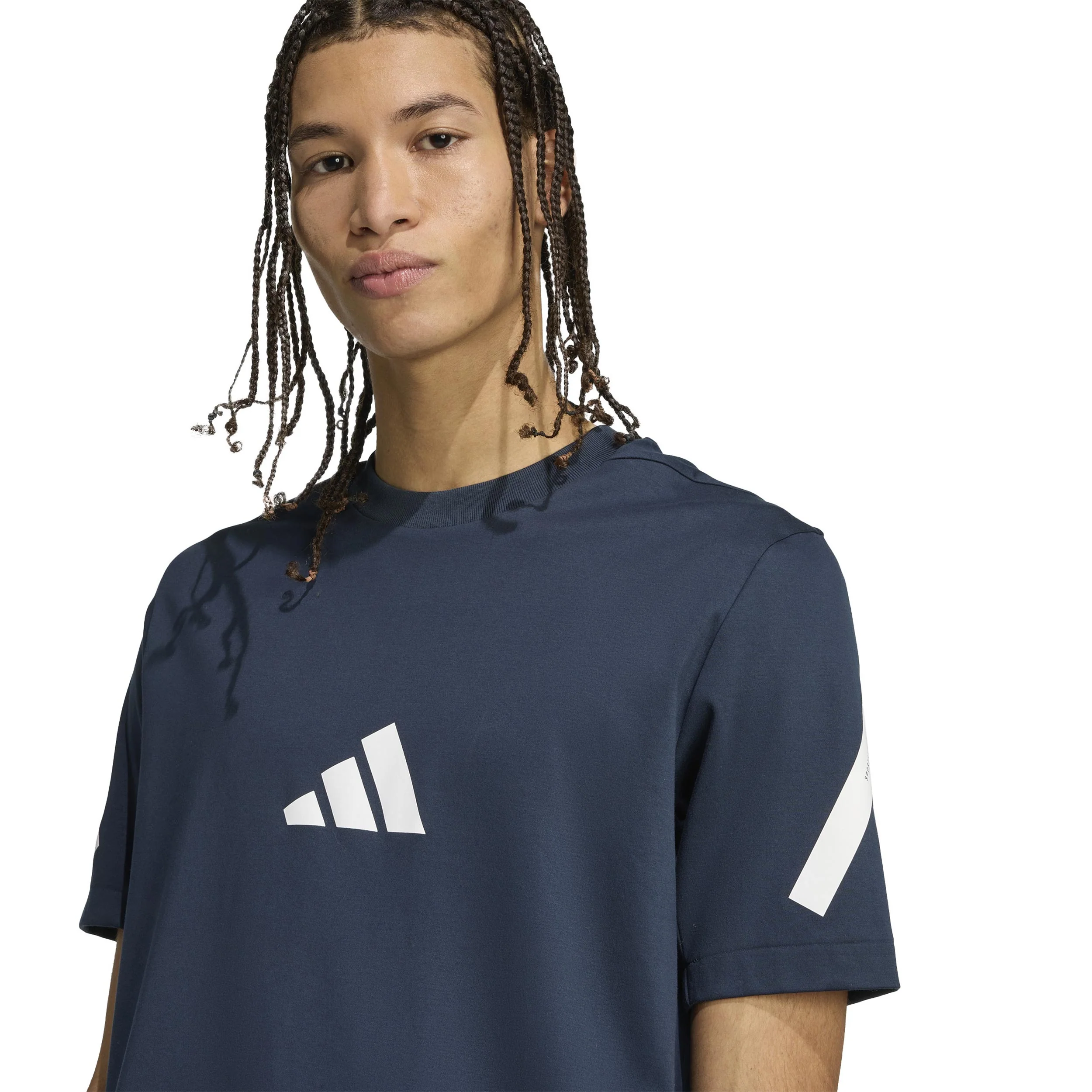 Z.N.E. T-shirt Hommes-Bleu Foncé,Blanc - Image 5