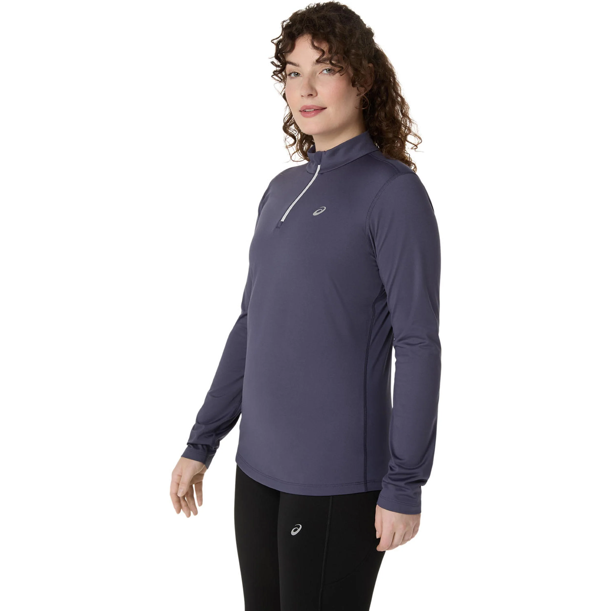 Core 1/2 Zip Winter Maillot de course Femmes - bleu gris - Image 2