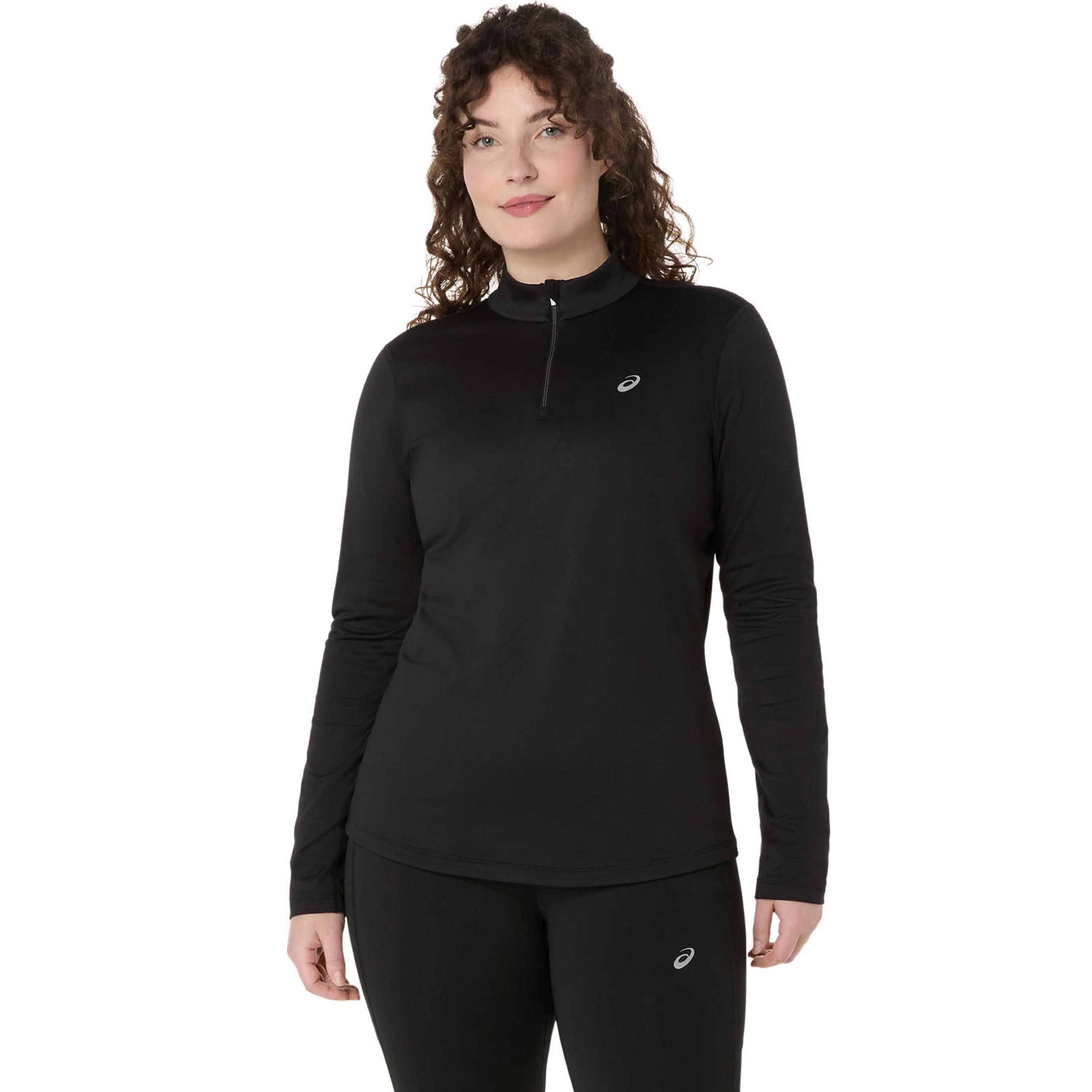 Core 1/2 Zip Winter Maillot de course Femmes - noir