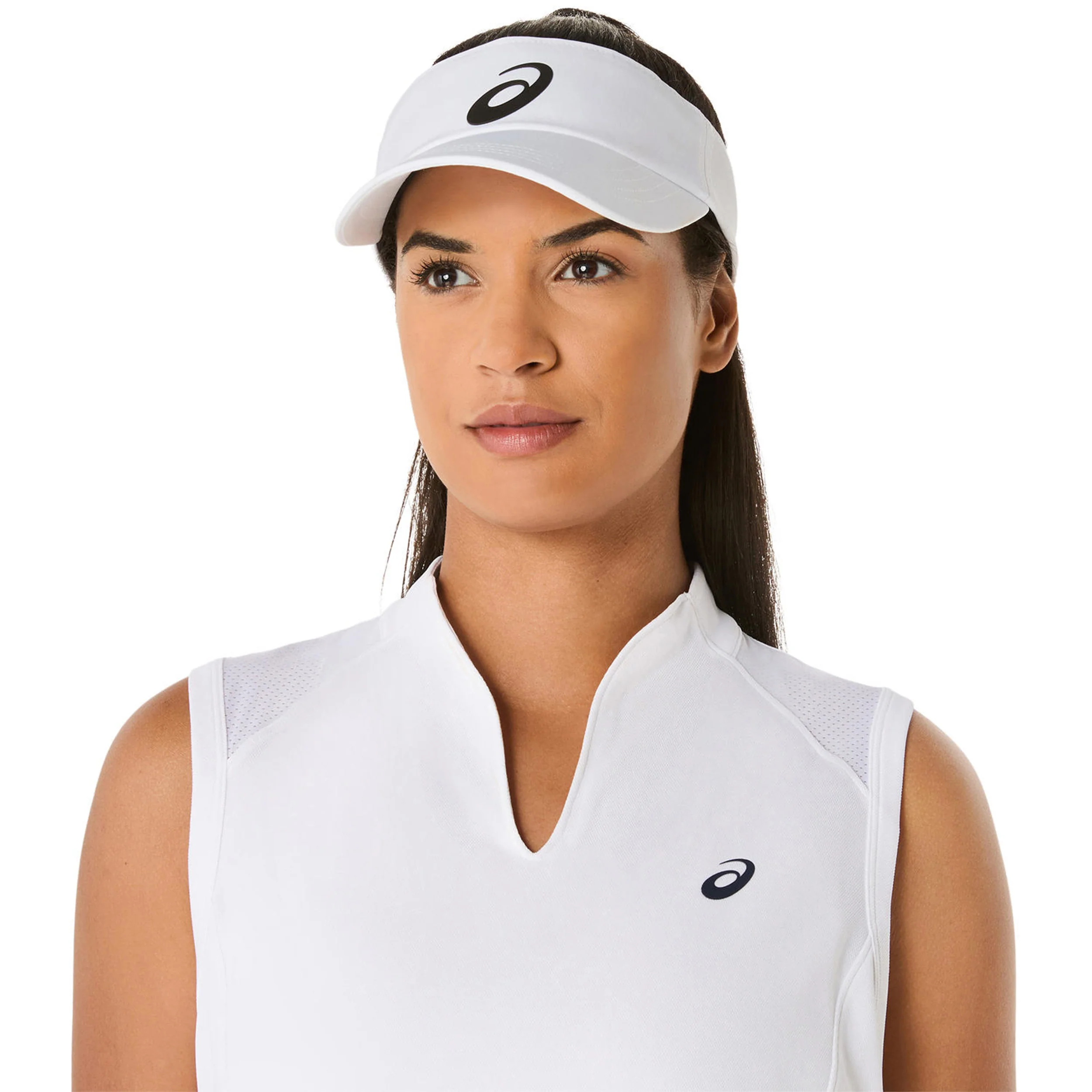 Court Débardeur tank top Femmes-blanc - Image 7