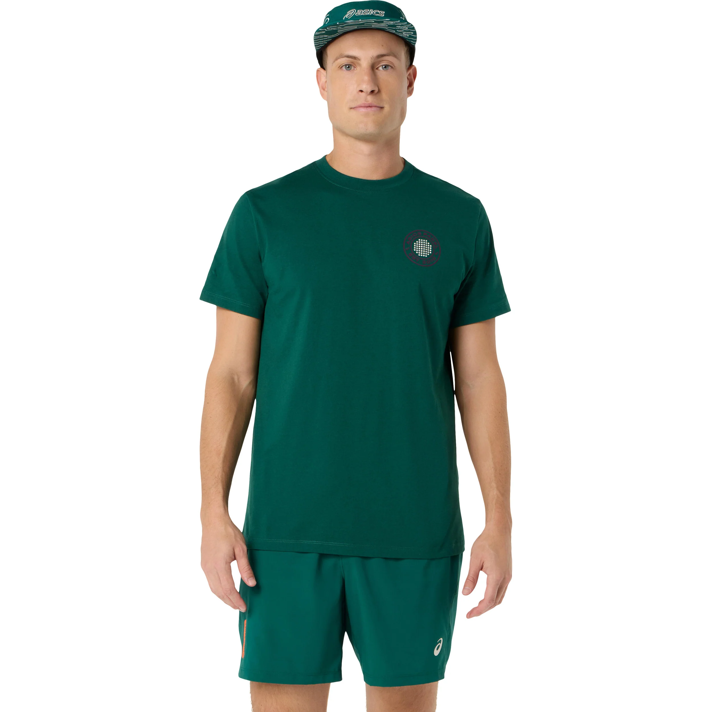 Court Graphic T-shirt Hommes - vert foncé