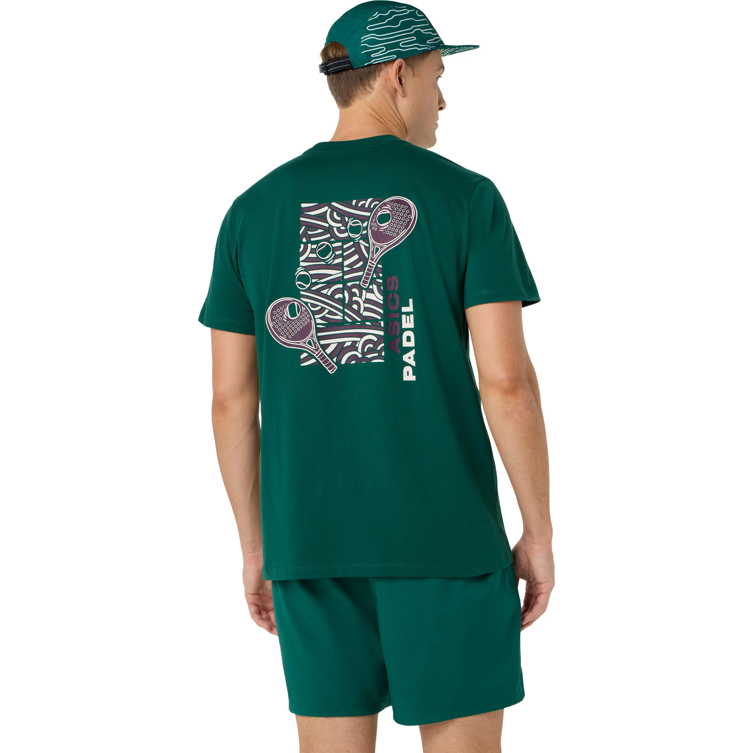 Court Graphic T-shirt Hommes - vert foncé - Image 3