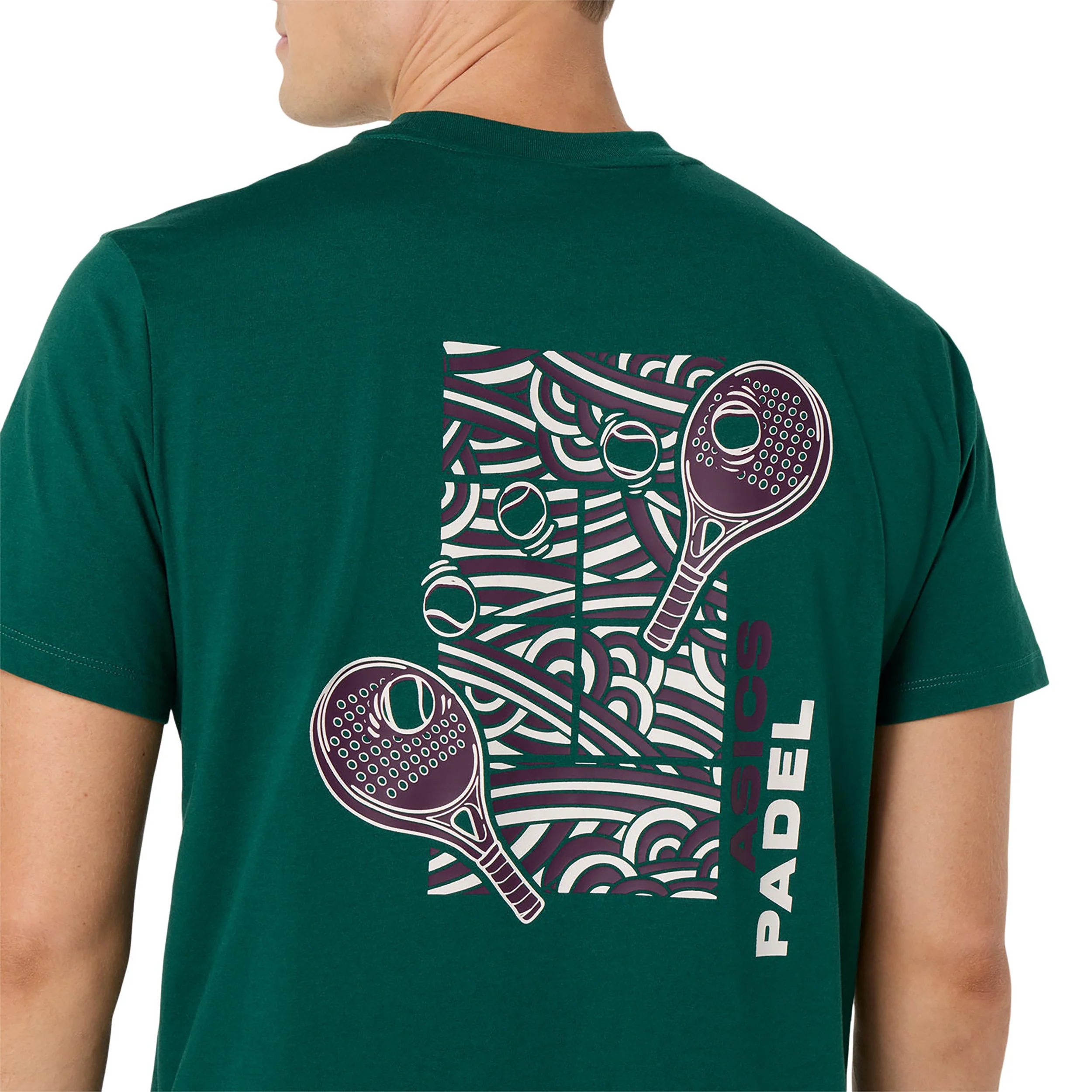 Court Graphic T-shirt Hommes - vert foncé - Image 6