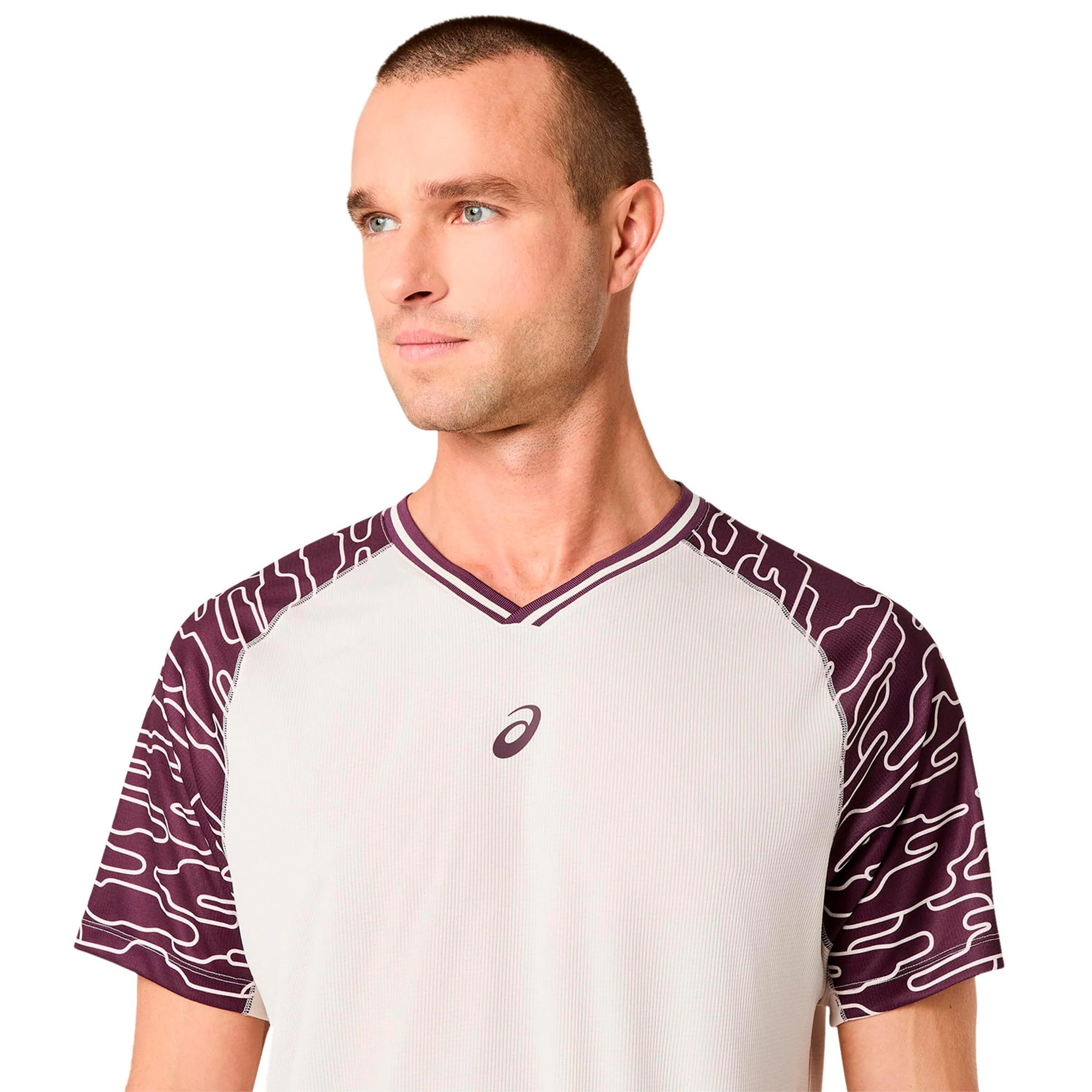 Court T-shirt Hommes - beige, multicouleur - Image 4