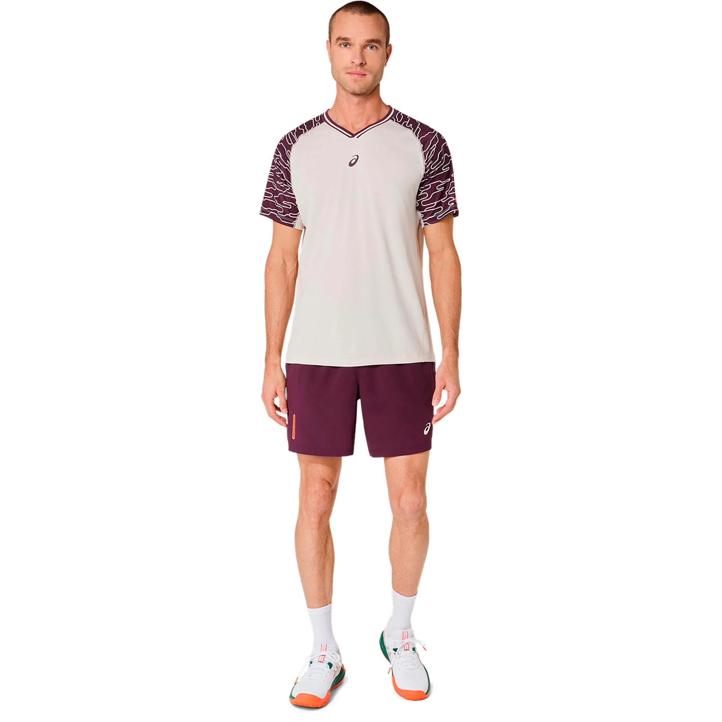 Court T-shirt Hommes - beige, multicouleur - Image 6
