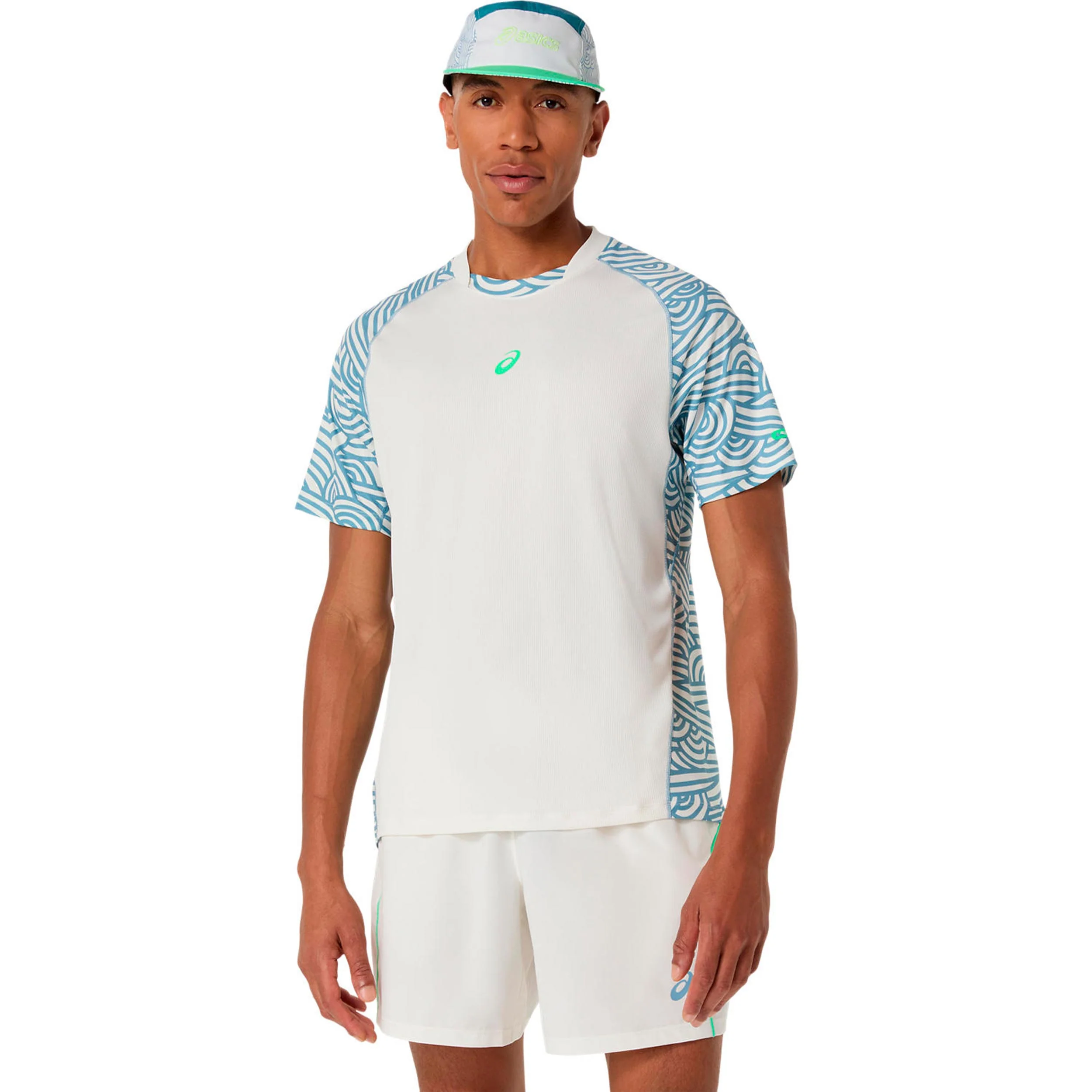 Court T-shirt Hommes - crème, bleu gris - Image 2