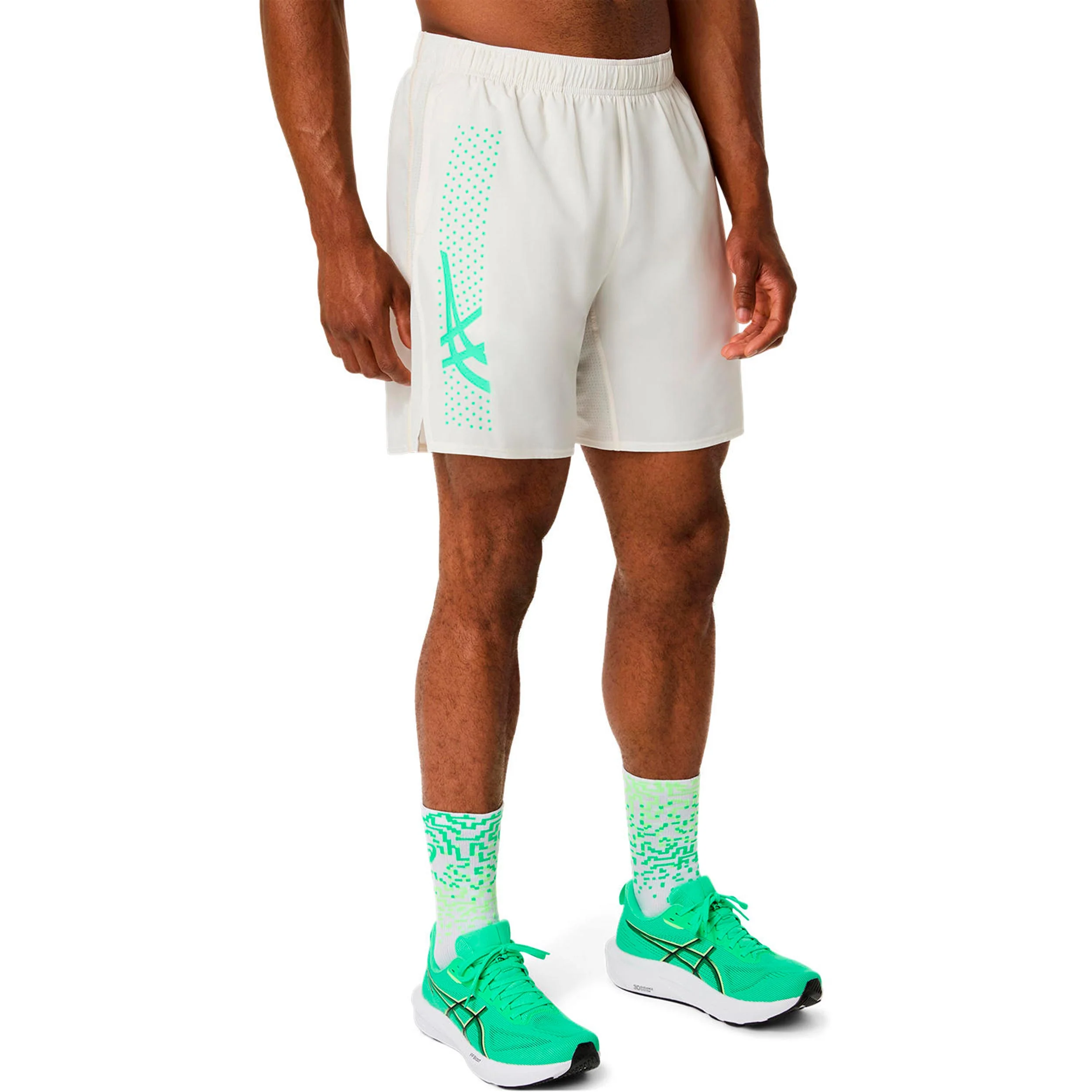 Icon 7In  Short de running Hommes - beige, vert - Image 2