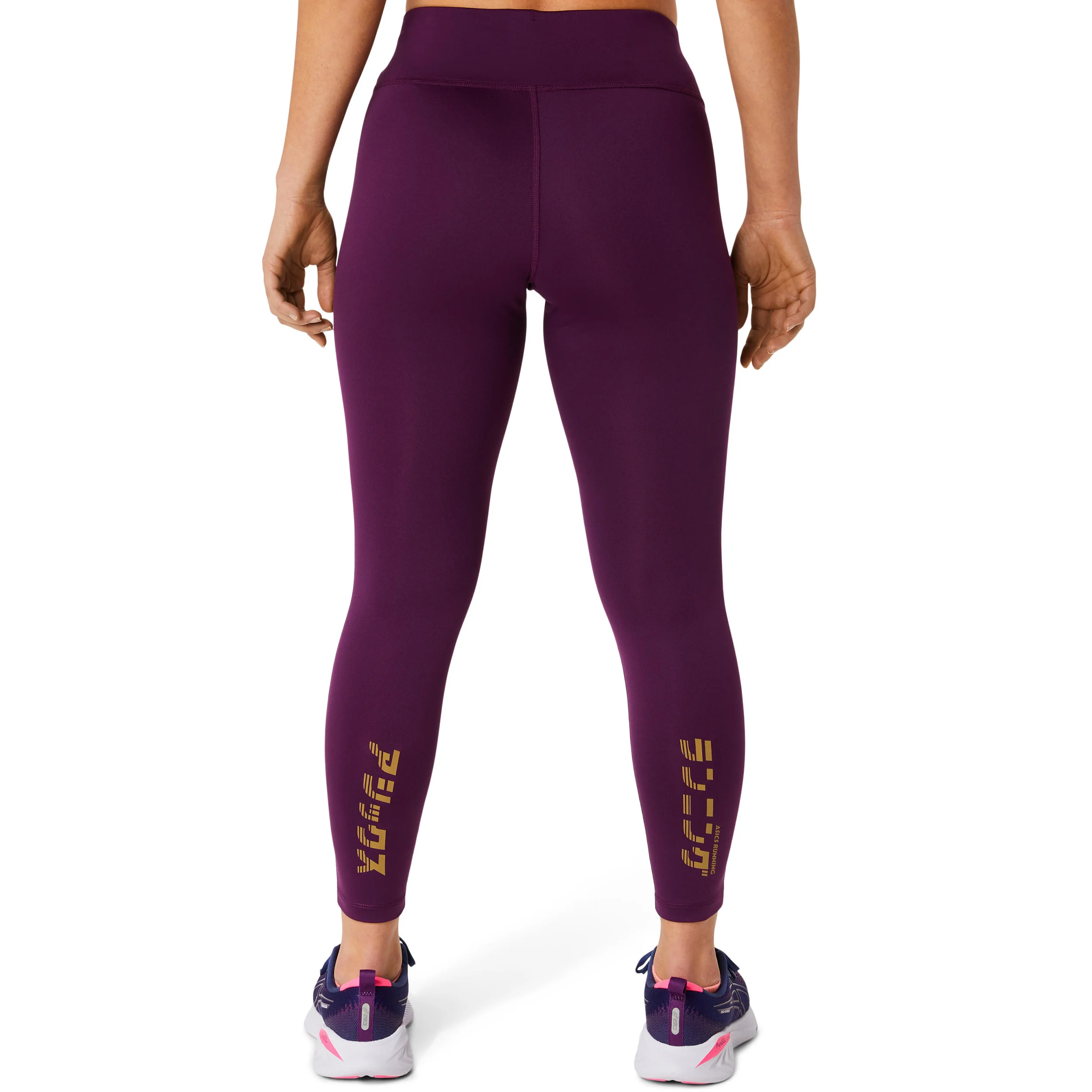 Katakana Crop Collant Tight Femmes-Violet - Image 6