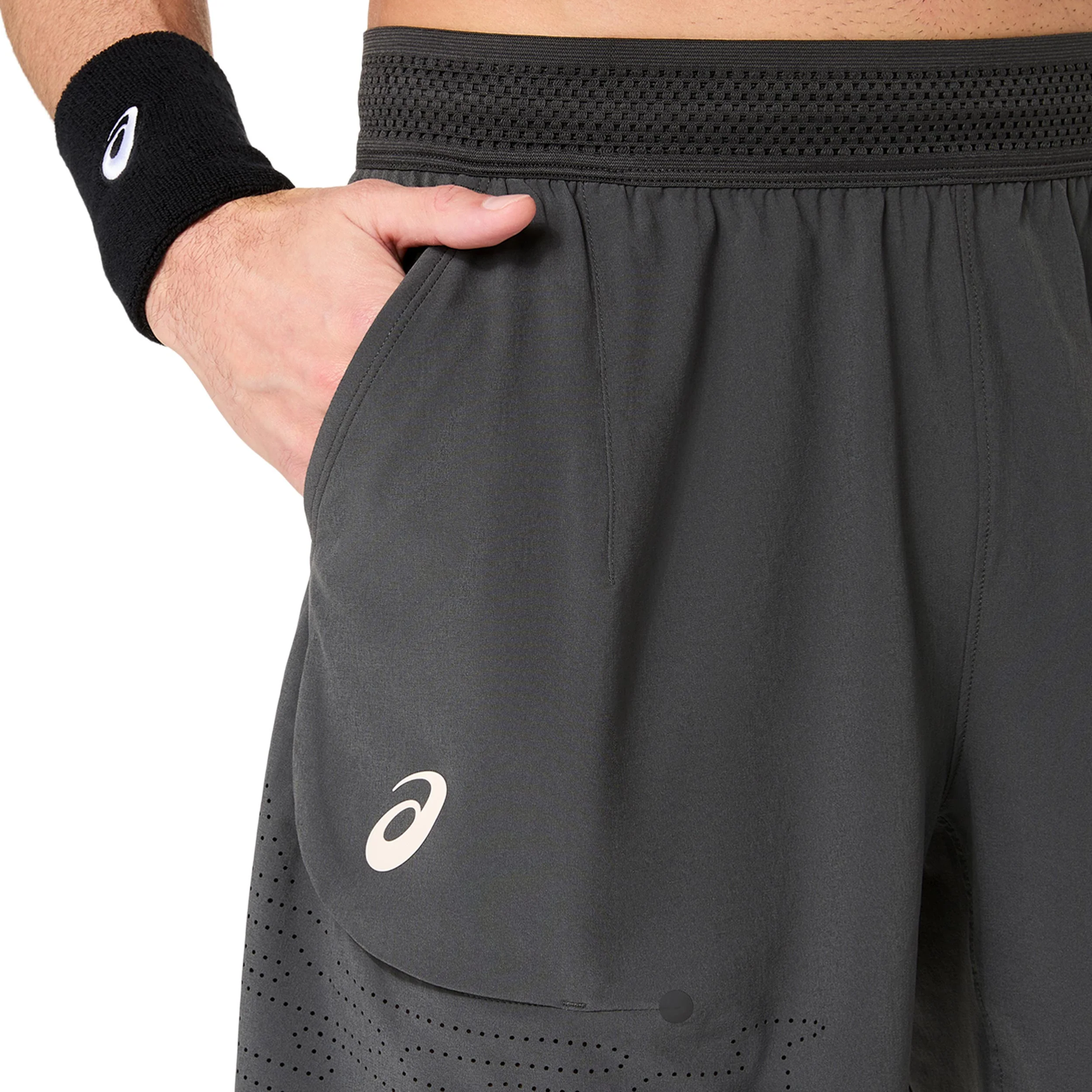 Match Laser Cut 7in Shorts Hommes - gris foncé, bleu foncé - Image 4