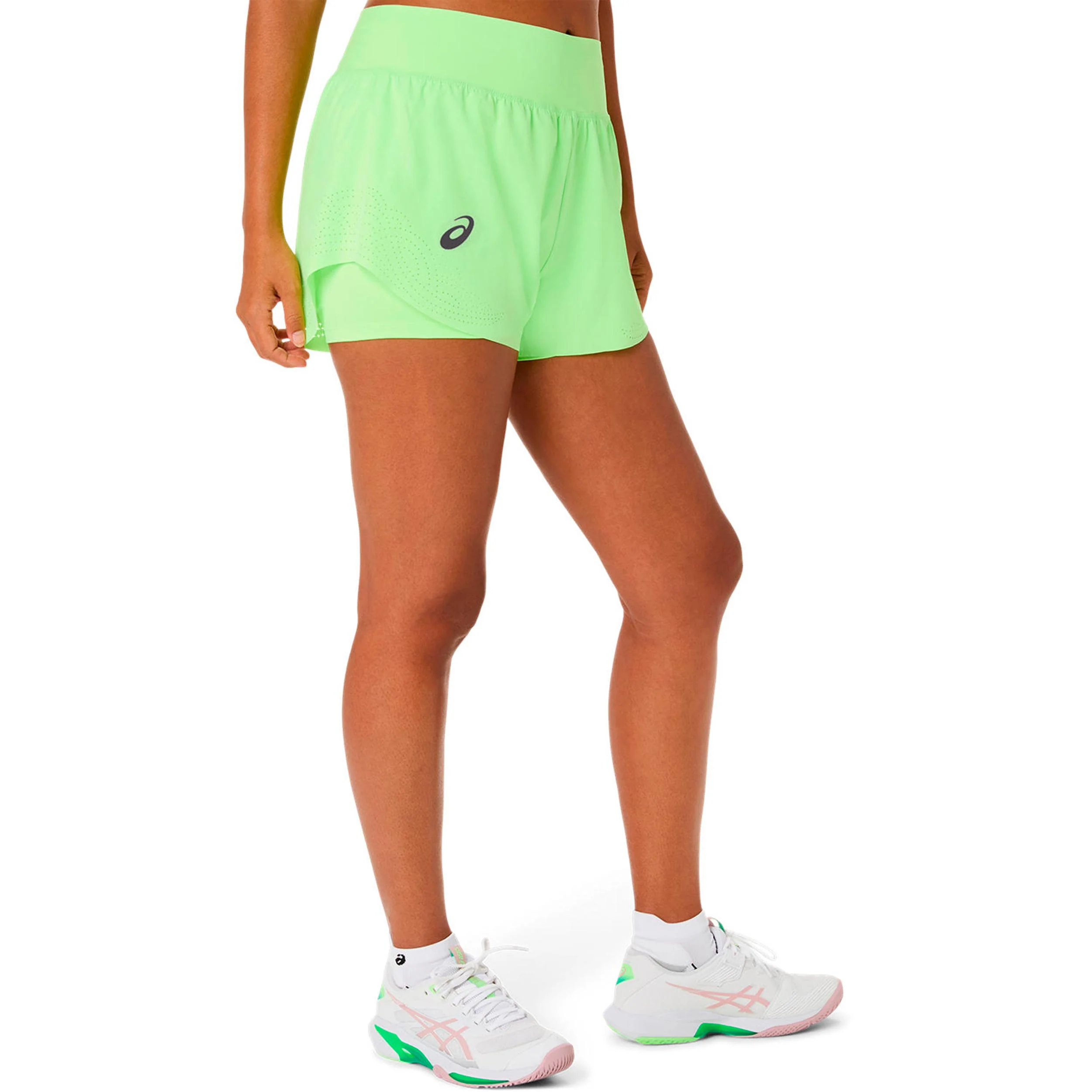 Match Laser Cut Shorts Femmes-jaune lemon - Image 3