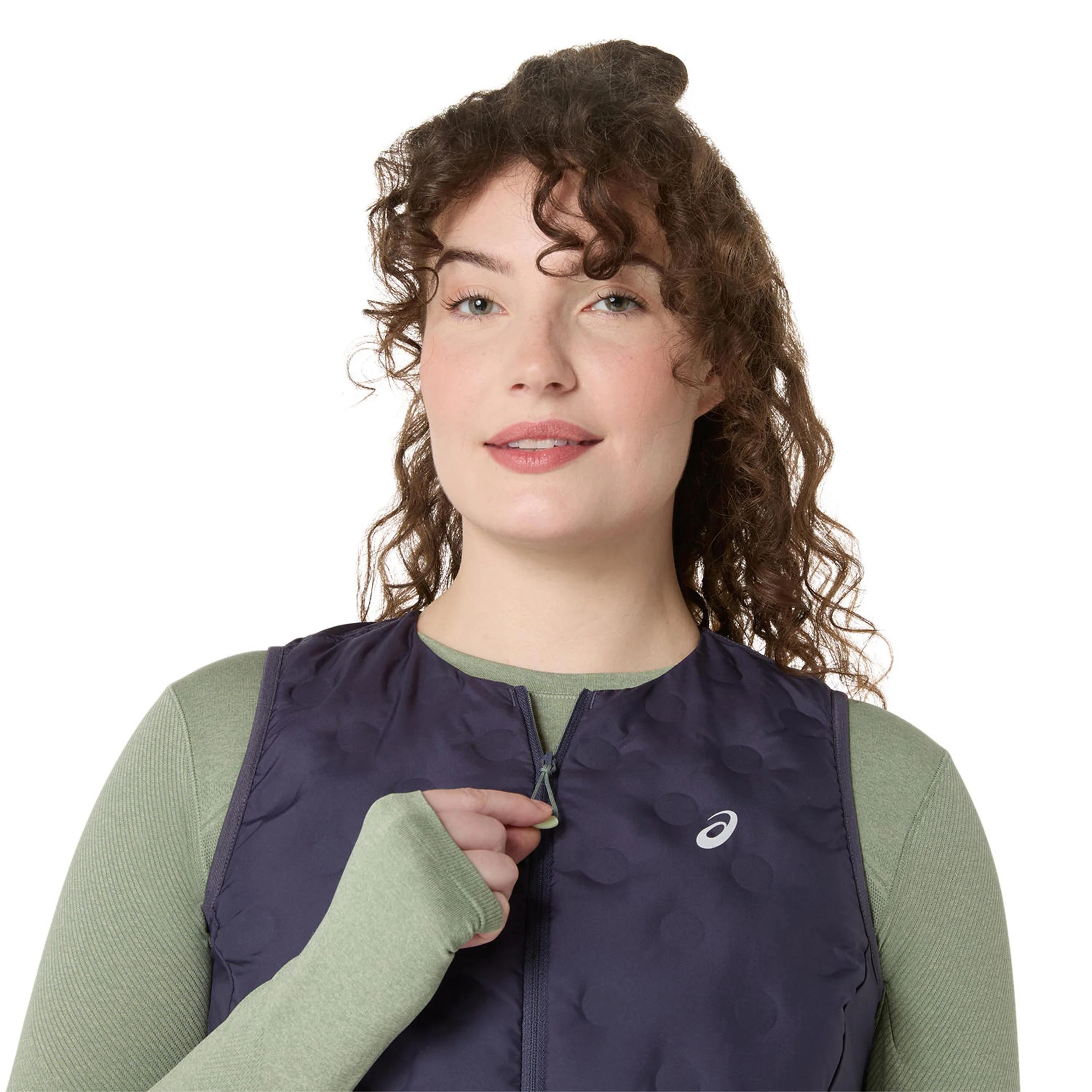 Nagino Padded Gilets de course Femmes - bleu gris - Image 5