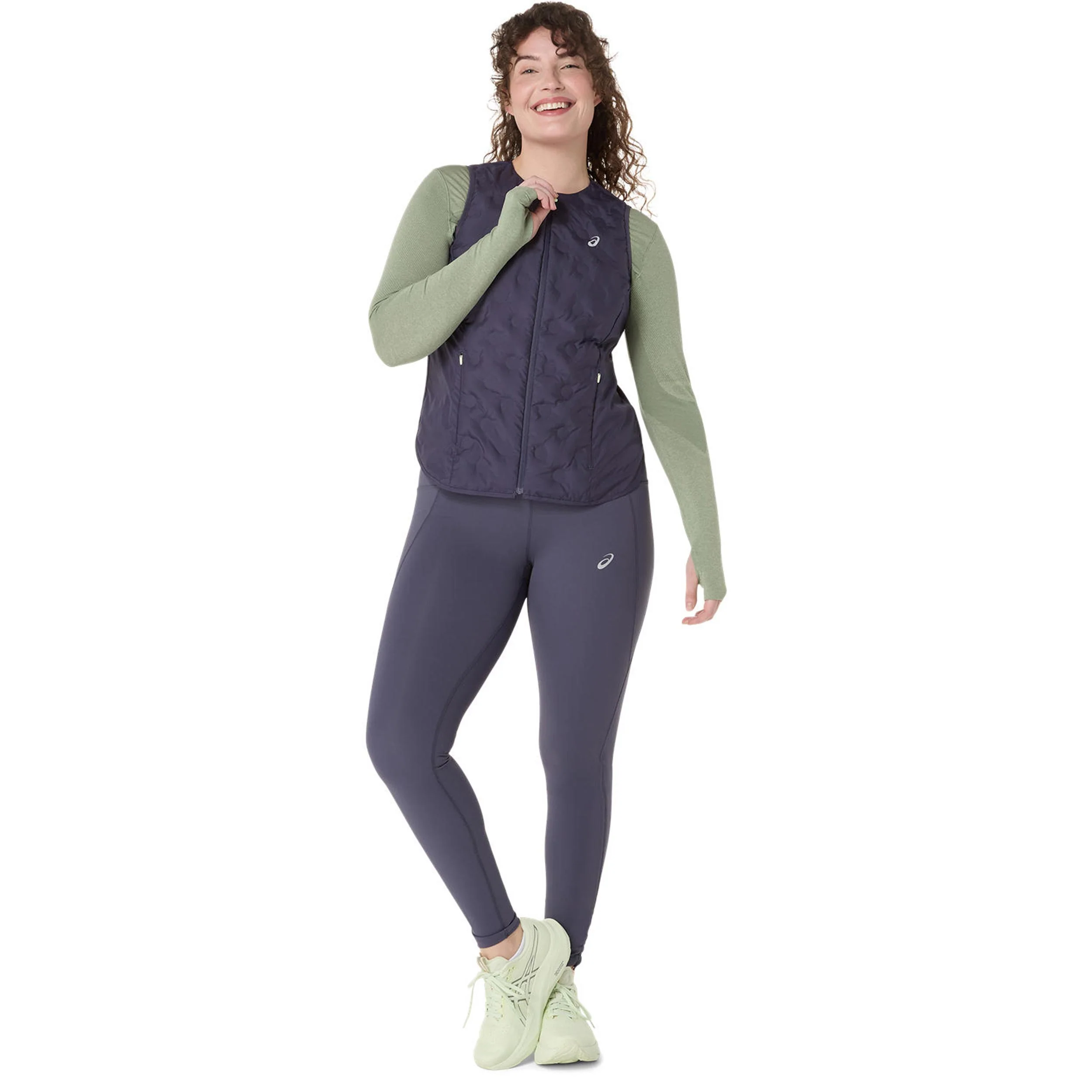 Nagino Padded Gilets de course Femmes - bleu gris - Image 7