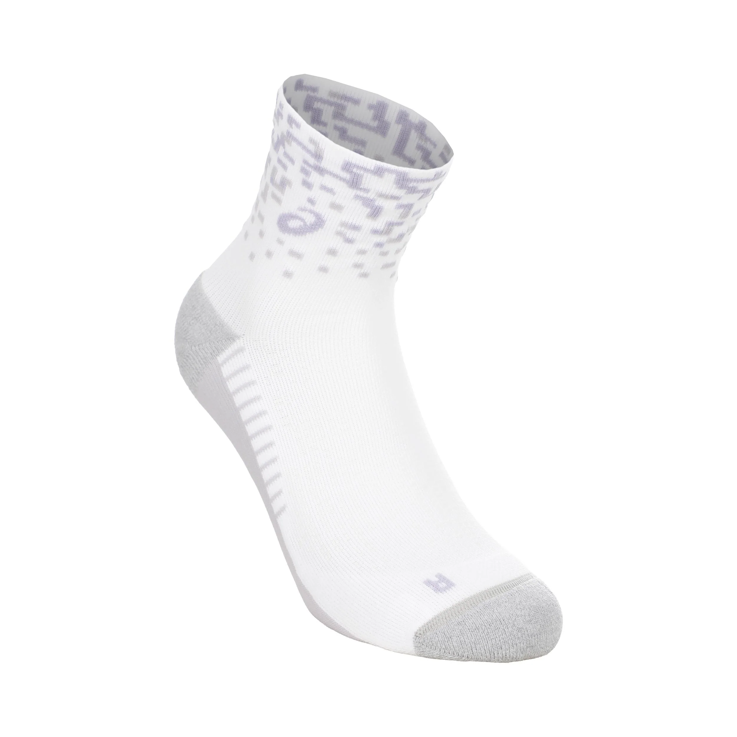 Performance Quarter Chaussettes de running Unisex - blanc, lilas