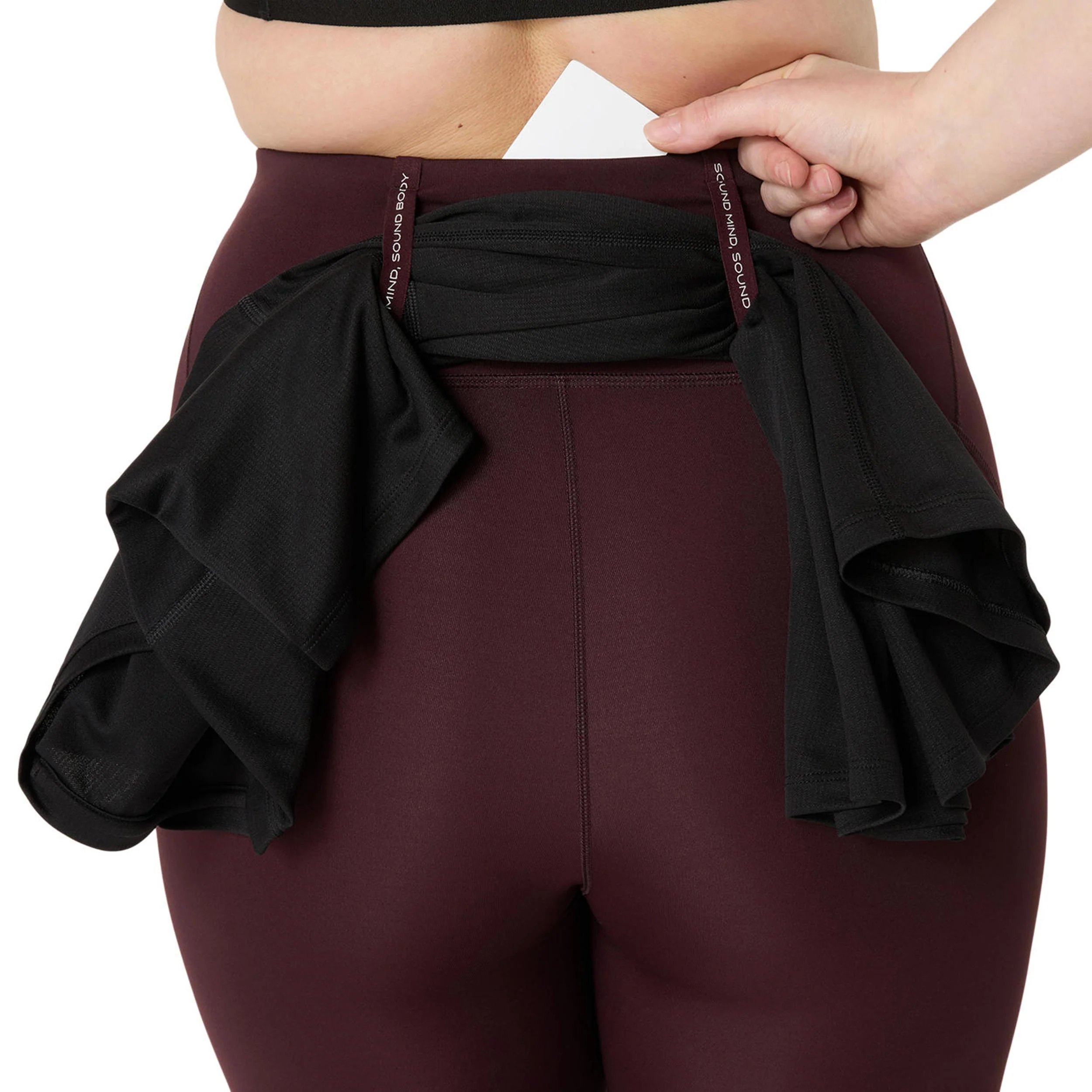 Road High Waist Collant de course Femmes - rouge foncé - Image 7