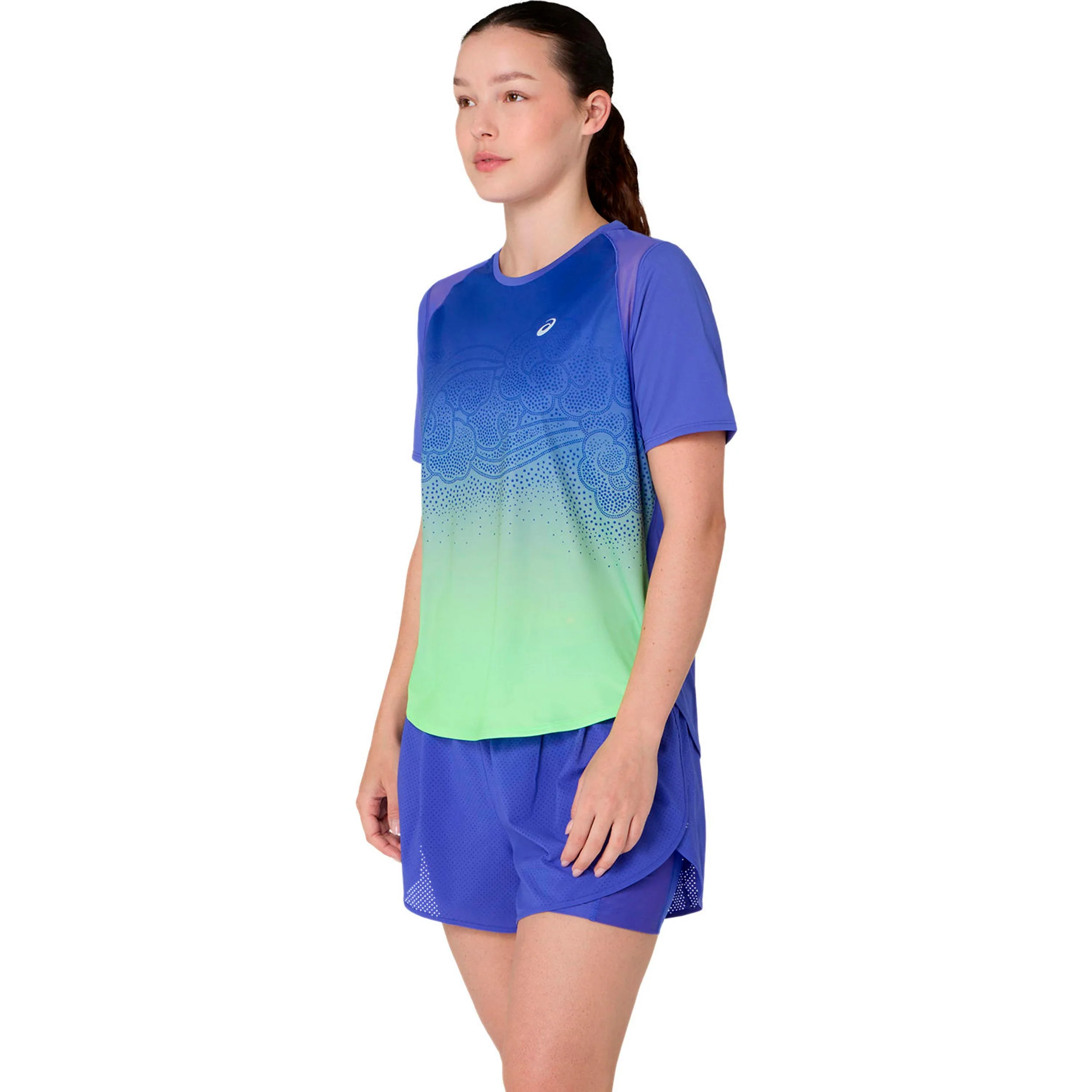 Road Ibuki Maillot de course Femmes - bleu, vert - Image 3