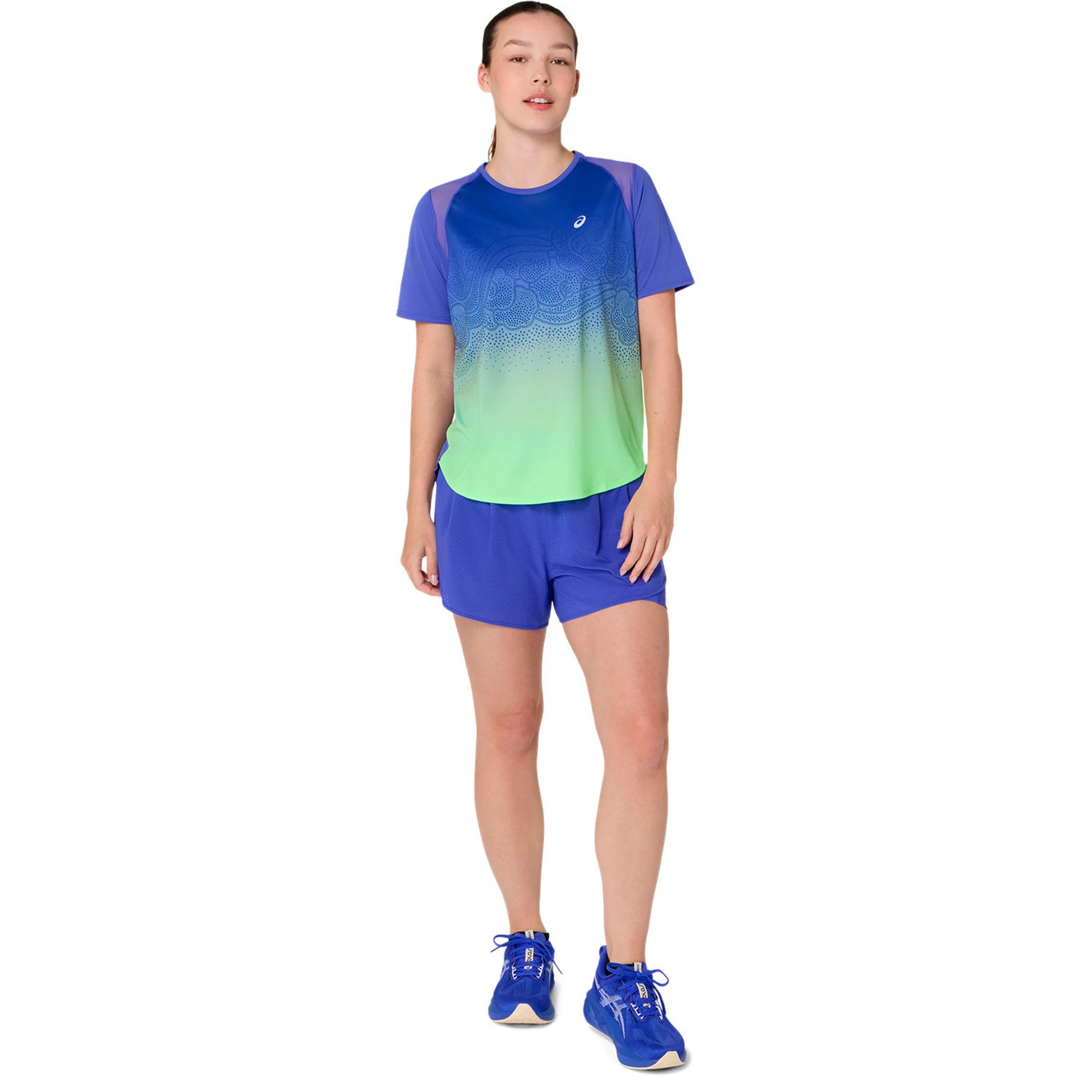Road Ibuki Maillot de course Femmes - bleu, vert - Image 5