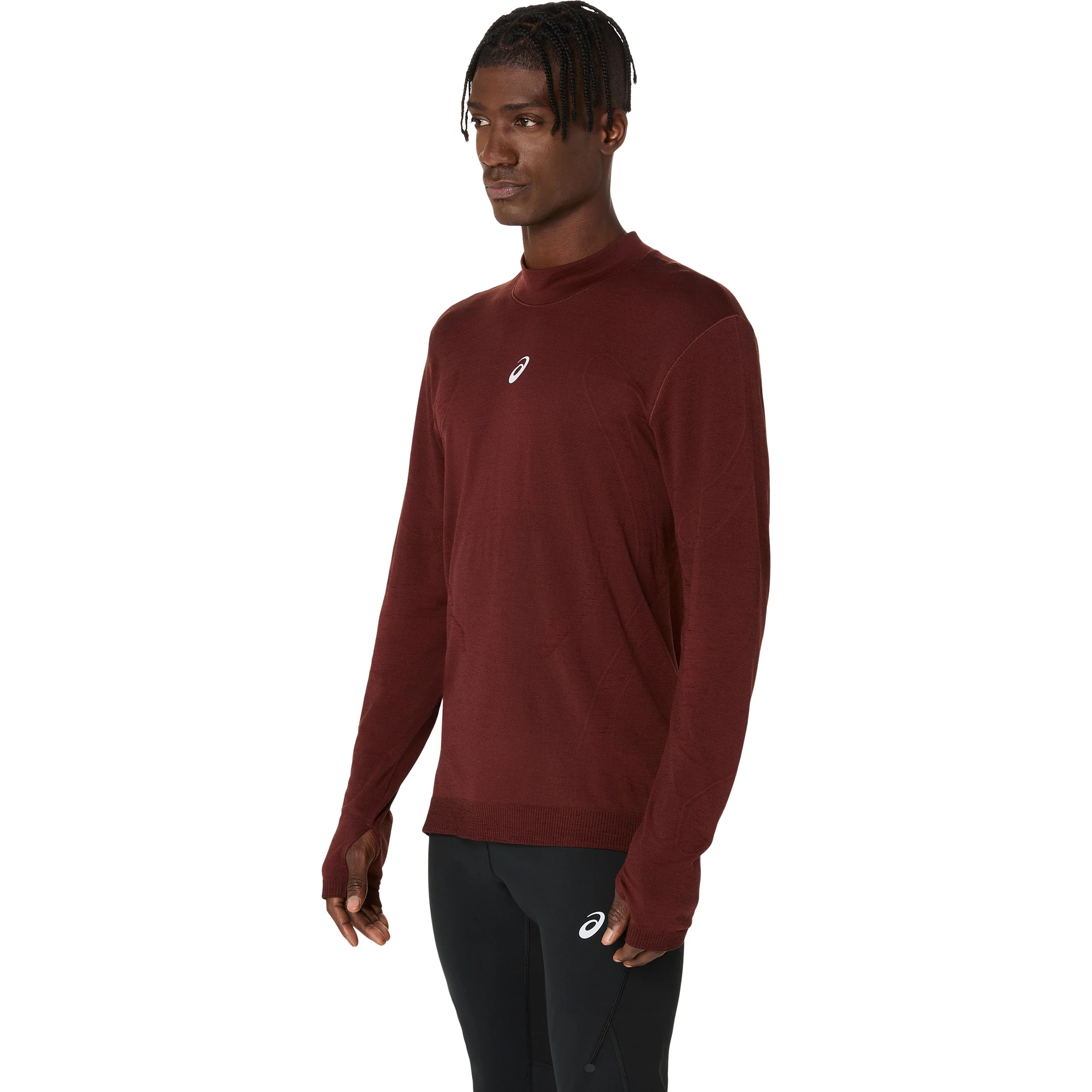 Road Winter Seamless Maillot de course Hommes - rouge vin - Image 2