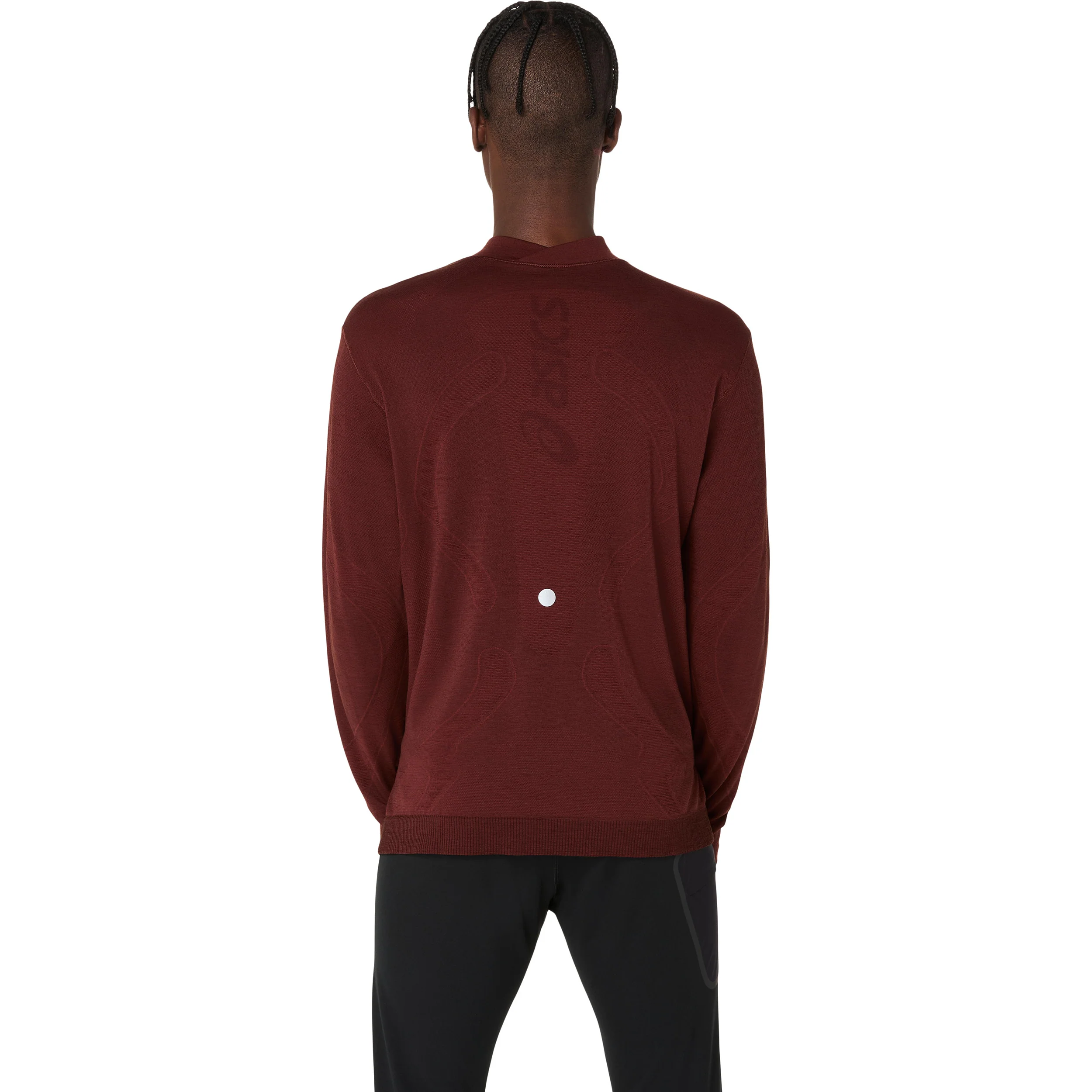 Road Winter Seamless Maillot de course Hommes - rouge vin - Image 3