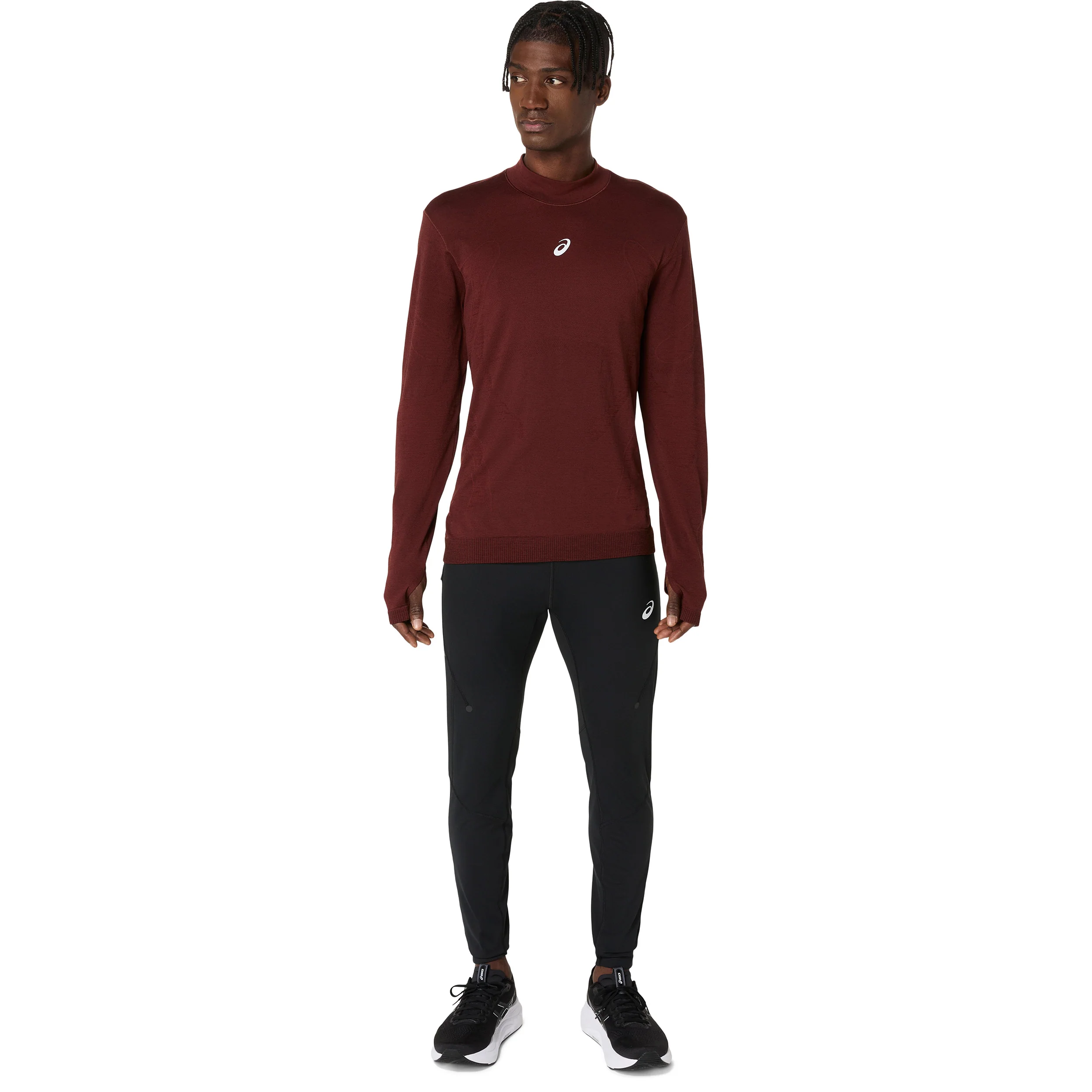 Road Winter Seamless Maillot de course Hommes - rouge vin - Image 7