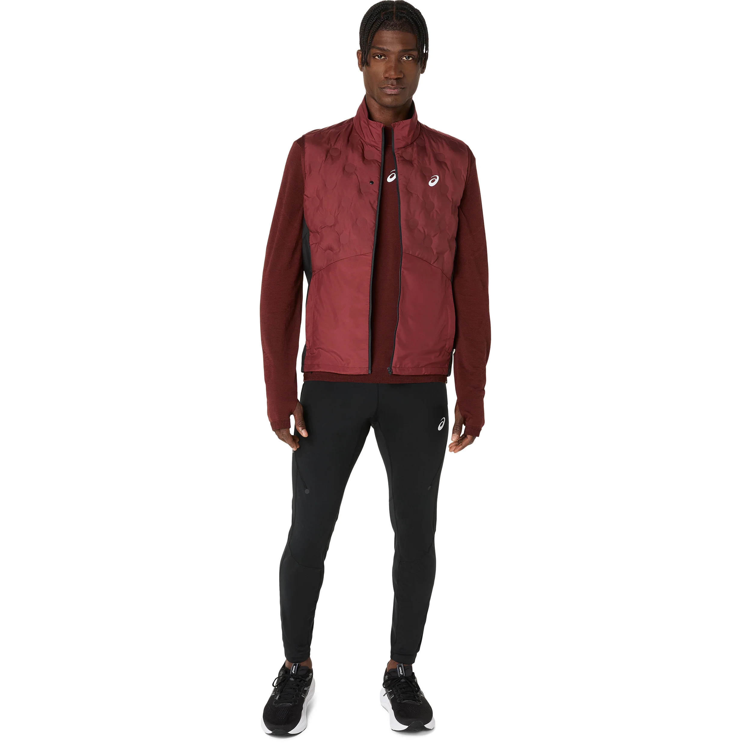Road Winter Seamless Maillot de course Hommes - rouge vin - Image 8